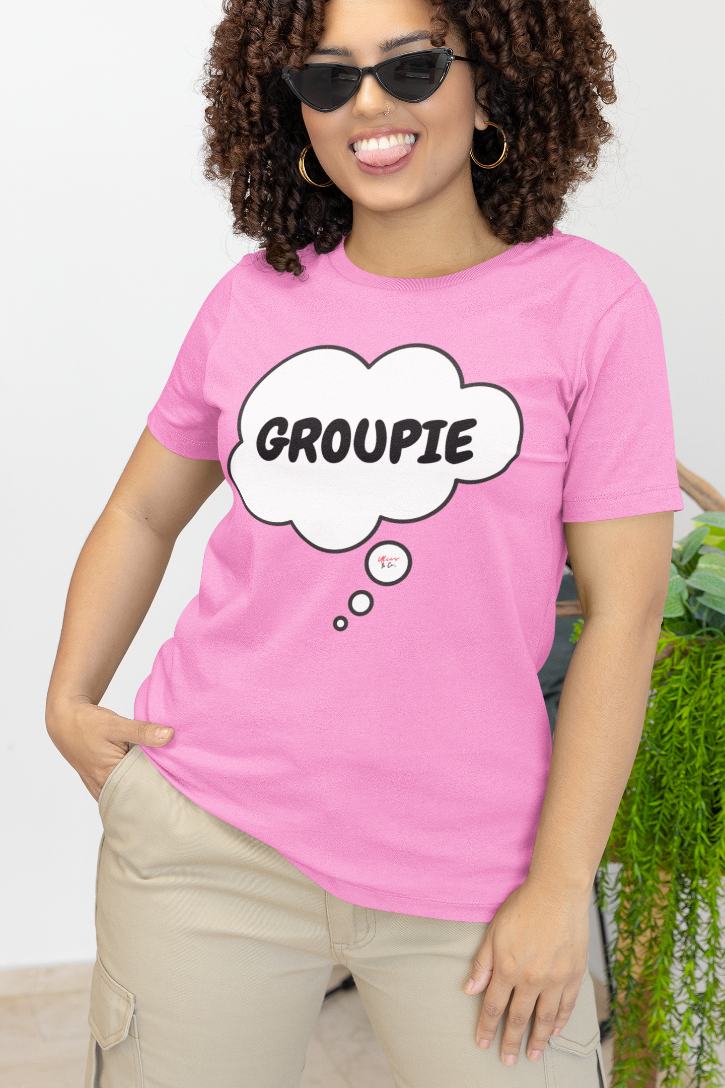 GROUPIE T-SHIRT IN THOUGHT BUBBLE UNISEX TSHIRT FUNNY SAYINGS T SHIRT SARCASTIC SAYINGS T-SHIRT SARCASM TEES