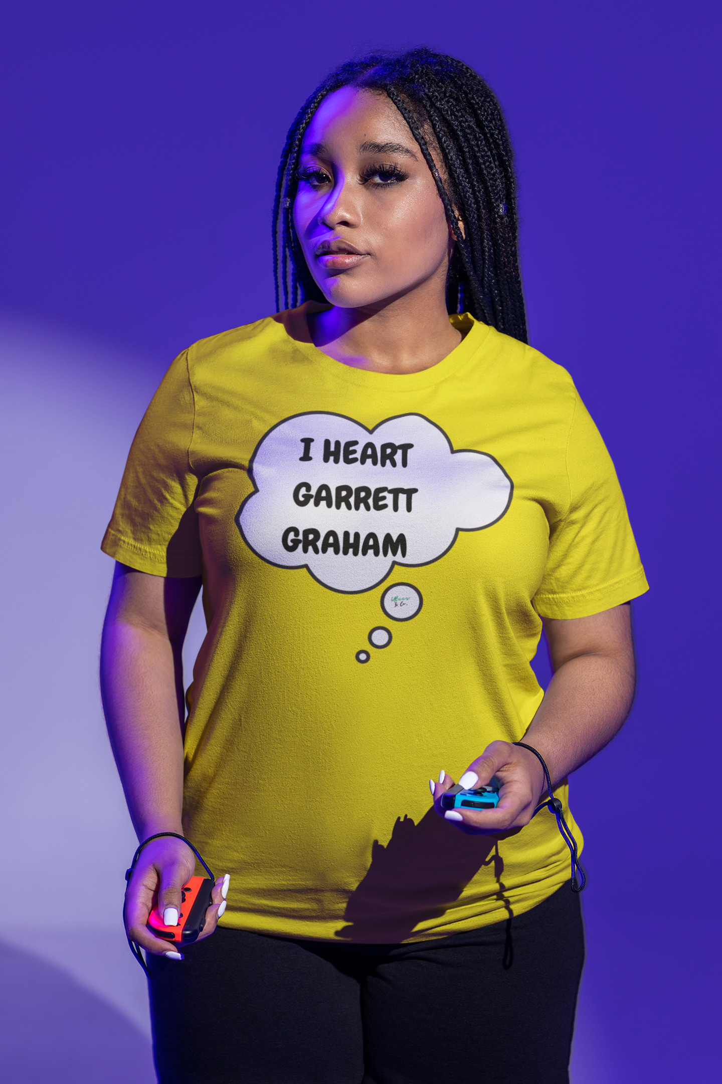 I HEART GARRETT GRAHAM T-SHIRT HOCKEY PLAYER CASUAL UNIQUE GRAPHIC UNISEX THOUGHT BUBBLE DESIGN SHIRT STREETWEAR FASHION OFF CAMPUS TEES OFF CAMPUS SERIES FOR HOCKEY TEAM FANS T-SHIRT GARRETT GRAHAM CHARACTER TEES GIFTS FOR WOMEN