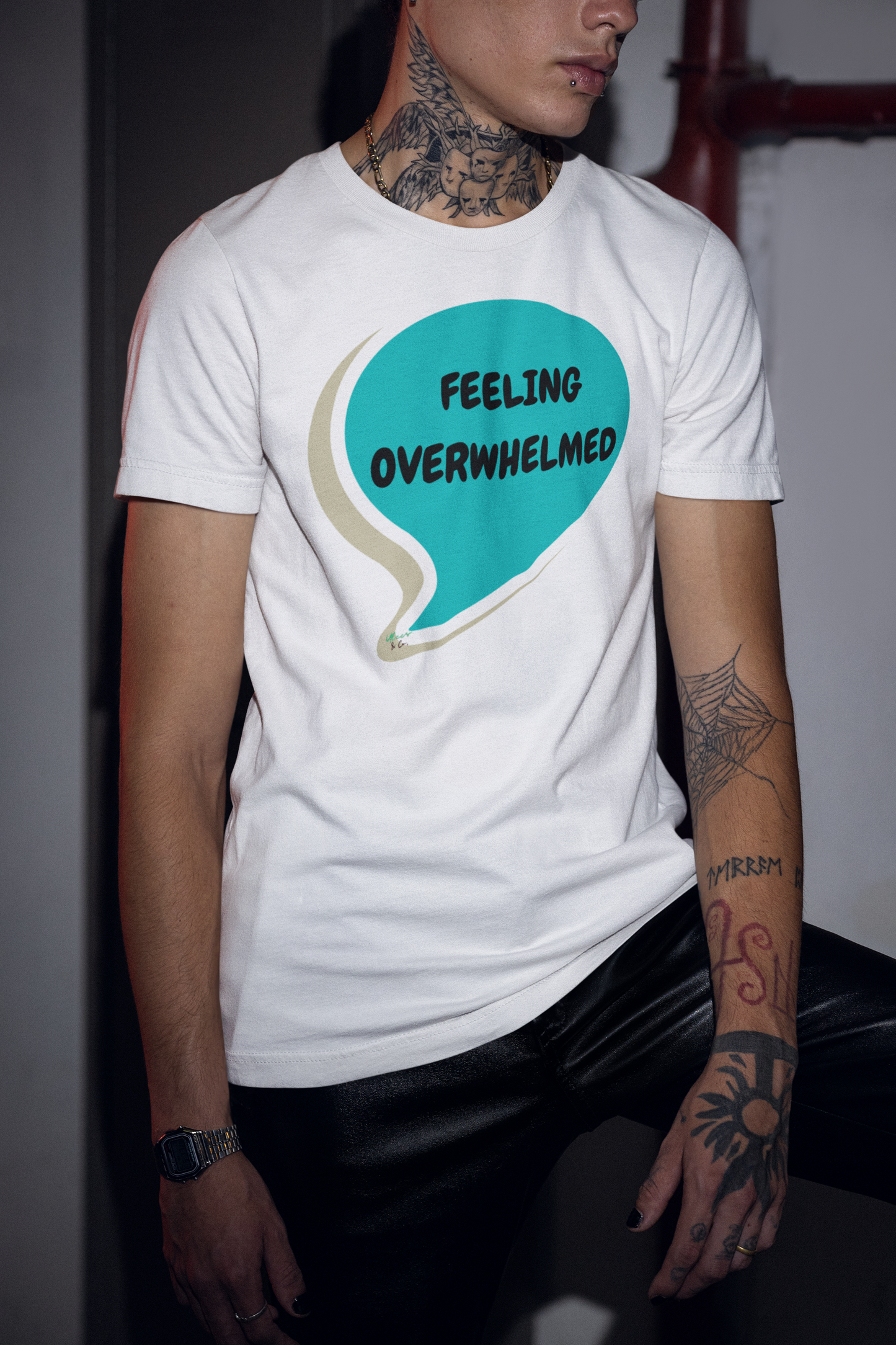 FEELING OVERWHELMED T-SHIRT IN SPEECH BUBBLE UNISEX TSHIRT FUNNY SAYINGS T SHIRT SARCASTIC SAYINGS T-SHIRT SARCASM TEES GIFTS  FOR WOMEN GIFT FOR MEN