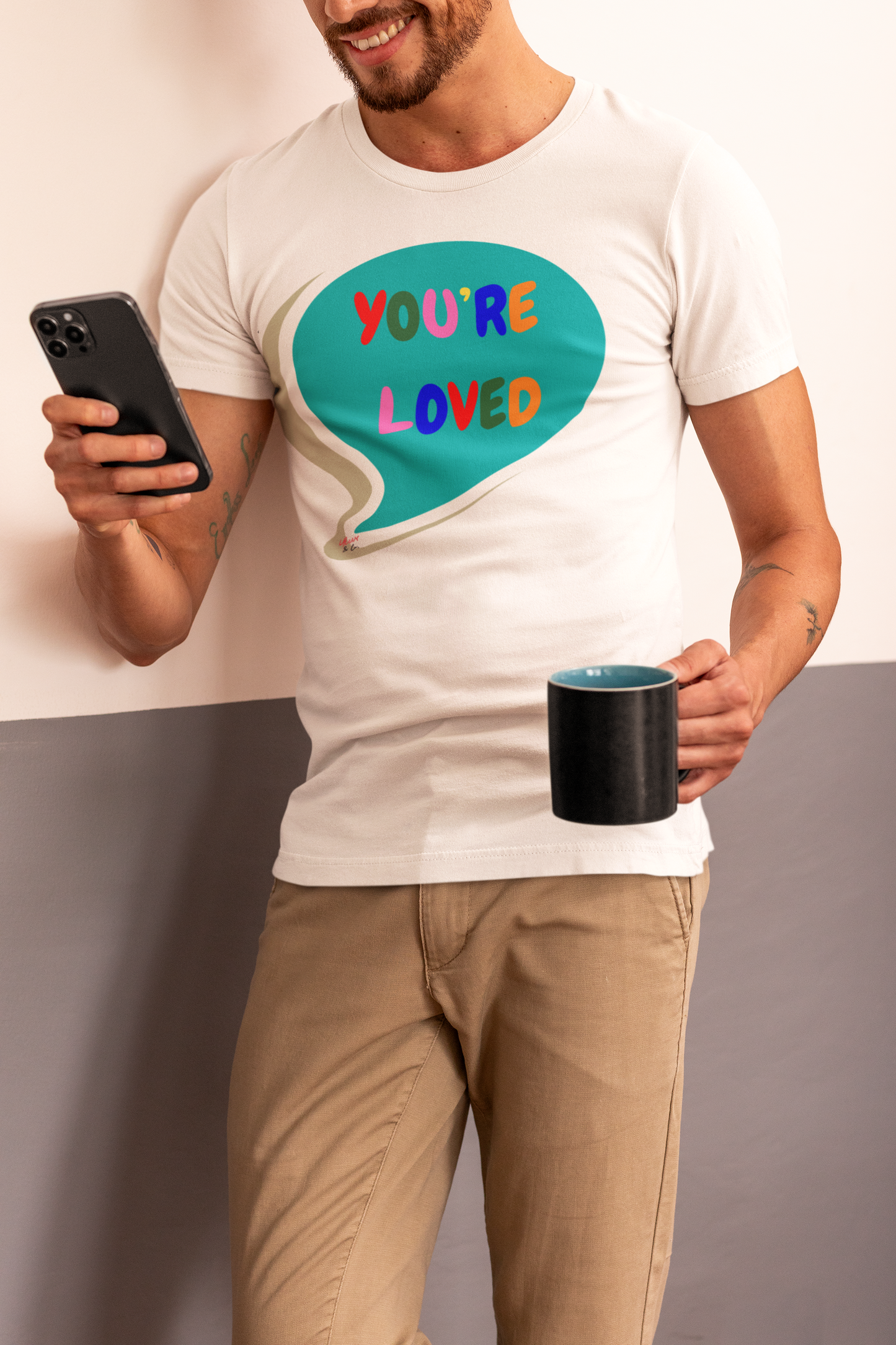 YOU'RE LOVED T-SHIRT SPEECH BUBBLE UNISEX T-SHIRT HAPPY PRIDE YOU'RE LOVED TSHIRT LGBTQ T SHIRT