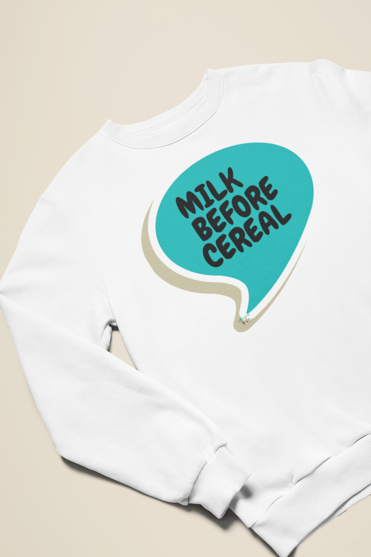 MILK BEFORE CEREAL SWEATSHIRT IN SPEECH BUBBLE UNIQUE GRAPHIC UNISEX CREWNECK PULLOVER STREETWEAR FASHION SWEATSHIRT BREAKFAST FOODS SWEATER SWEATSHIRTS CEREAL SWEATSHIRTS FOR WOMEN SWEATSHIRTS FOR MEN GIFT IDEAS FOR WOMEN MEN'S WEAR WOMEN'S WEAR