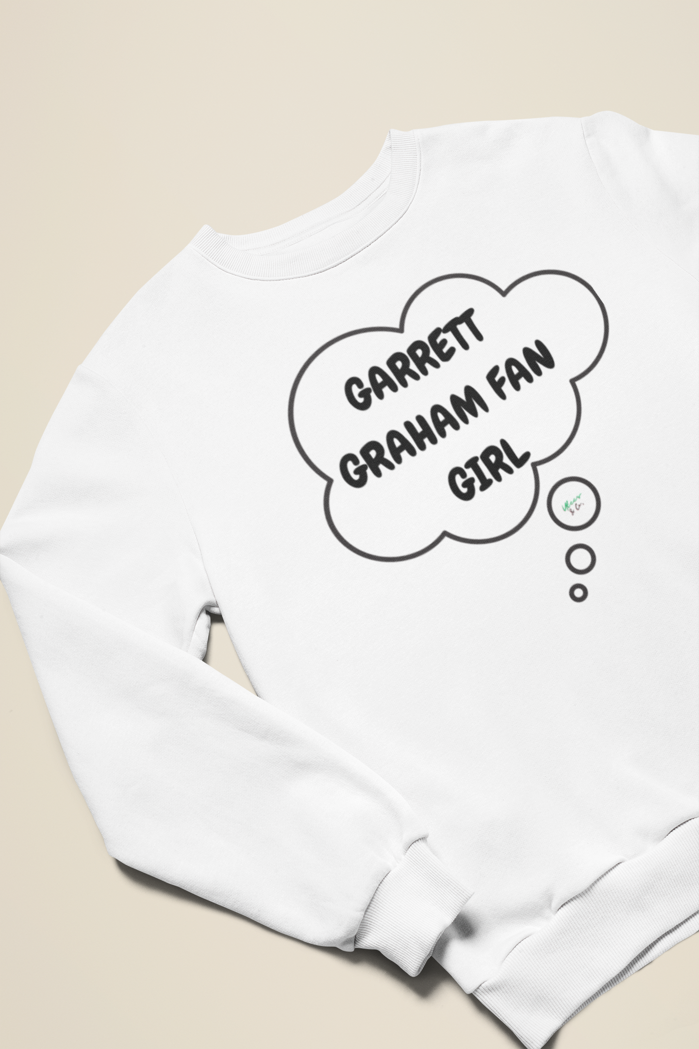 GARRETT GRAHAM FAN GIRL SWEATSHIRT HOCKEY PLAYER UNIQUE GRAPHIC UNISEX PULLOVER SWEATSHIRT THOUGHT BUBBLE SWEATER OFF CAMPUS SWEATER BELMONT CAMELI FAN OFF CAMPUS SERIES HOCKEY TEAMT SWEATSHIRT GARRETT GRAHAM SWEATERS BIRTHDAY GIFTS FOR WOMEN GIFT FOR MEN