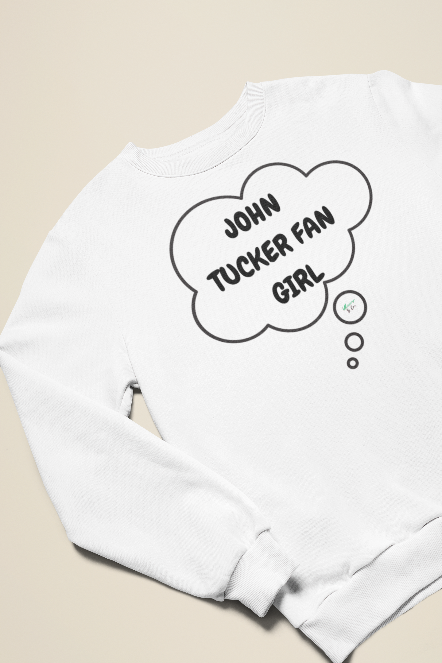 JOHN TUCKER FAN GIRL SWEATSHIRT HOCKEY UNIQUE GRAPHIC UNISEX PULLOVER SWEATSHIRT SPEECH BUBBLE OFF CAMPUS TEES TUCK FAN OFF CAMPUS SERIES HOCKEY TEAMT SWEATSHIRT JOHN TUCKER CHARACTER SWEATERS BIRTHDAY GIFTS FOR WOMEN GIFT FOR MEN