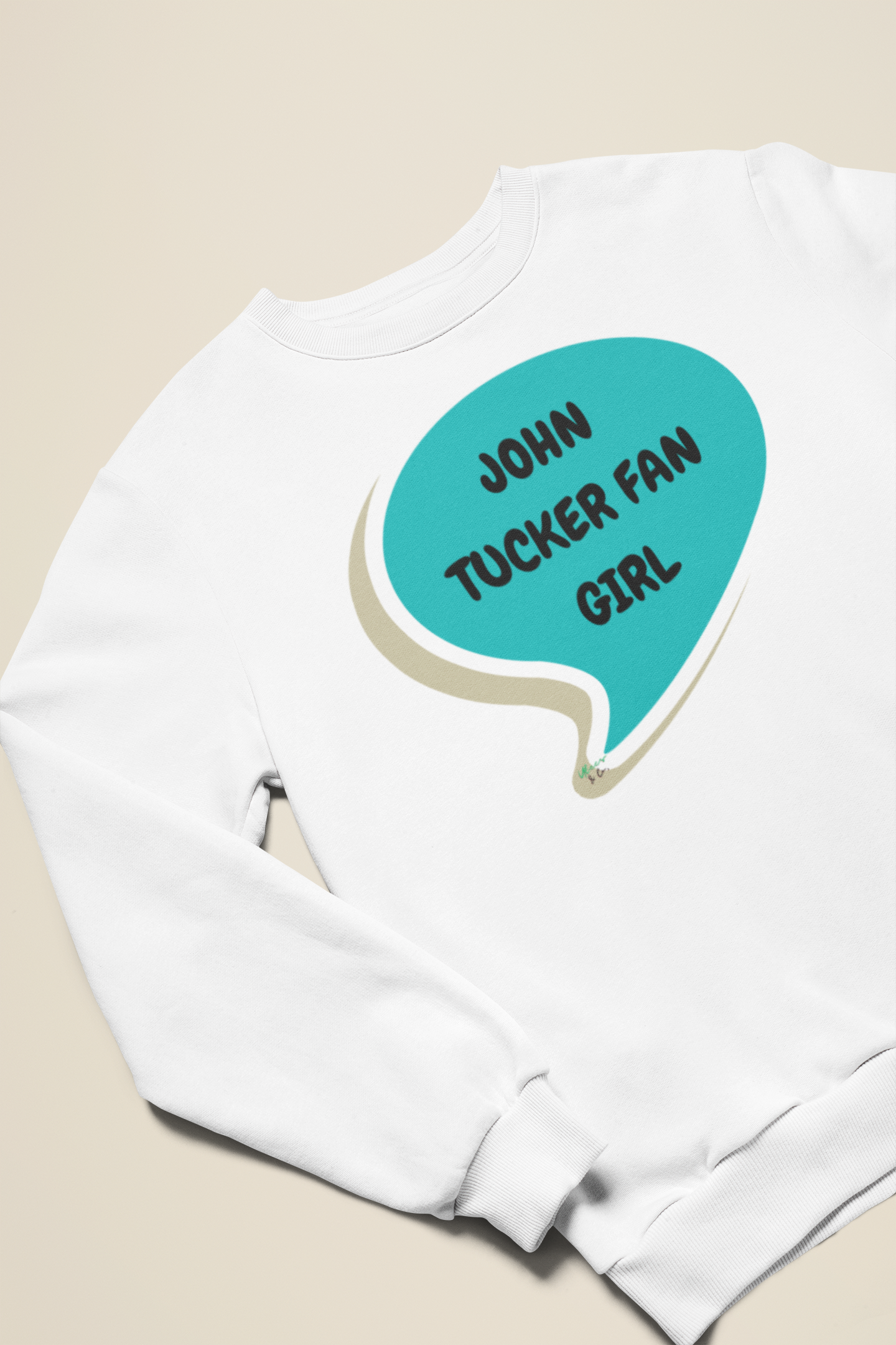 JOHN TUCKER FAN GIRL SWEATSHIRT HOCKEY PLAYER UNIQUE GRAPHIC UNISEX PULLOVER SWEATSHIRT SPEECH BUBBLE SWEATER OFF CAMPUS TEES TUCK FAN OFF CAMPUS SERIES HOCKEY TEAMT SWEATSHIRT JOHN TUCKER CHARACTER SWEATERS BIRTHDAY GIFTS FOR WOMEN GIFT FOR MEN