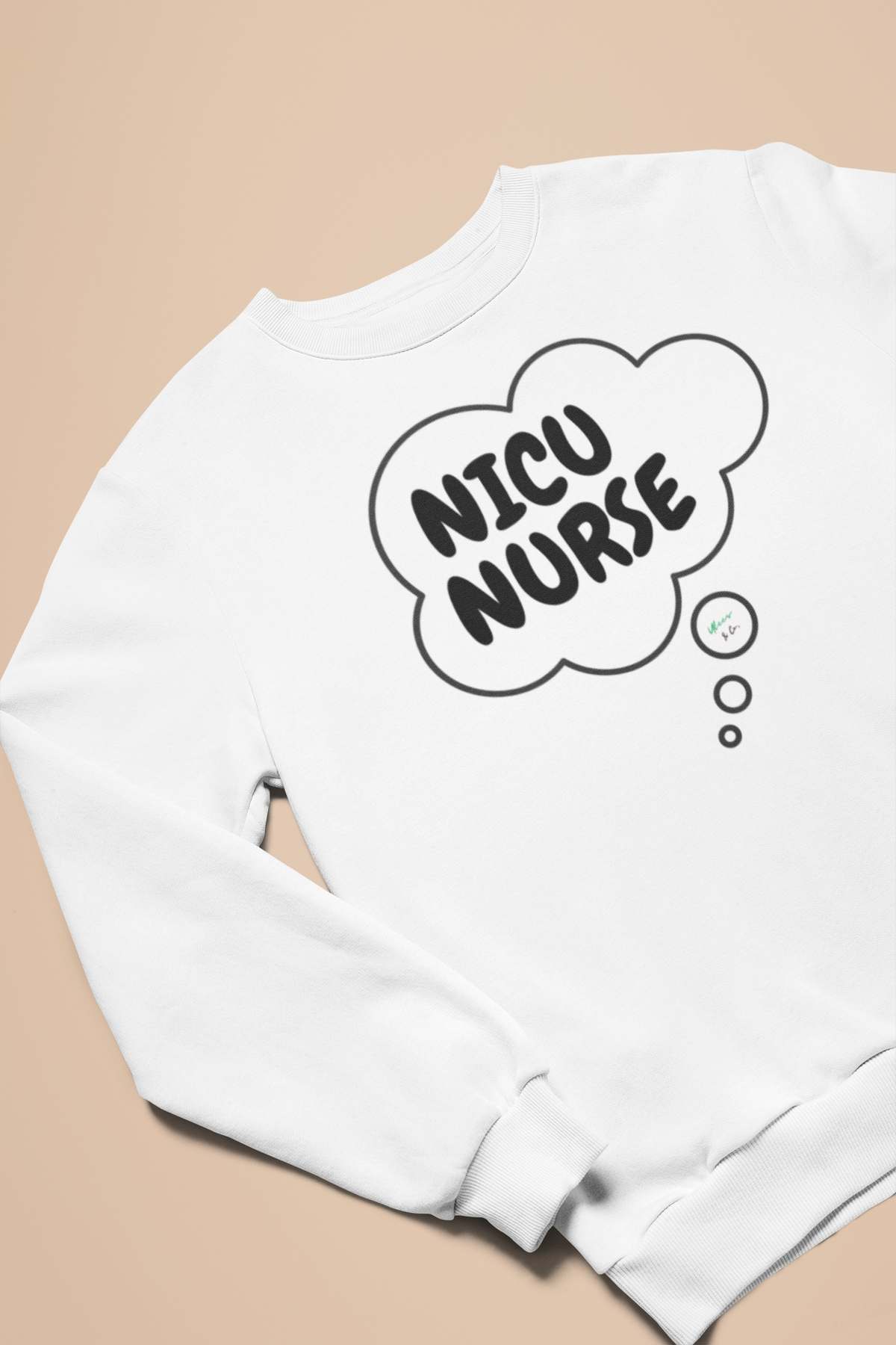 NICU NURSE SWEATSHIRT IN THOUGHT BUBBLE GRAPHIC UNISEX CREWNECK NURSING JOB PULLOVER SWEATSHIRT NURSING SWEATER OCCUPATION SWEATSHIRTS FOR WOMEN SWEATSHIRTS FOR MEN GIFT IDEAS JOB SWEEATSHIRT