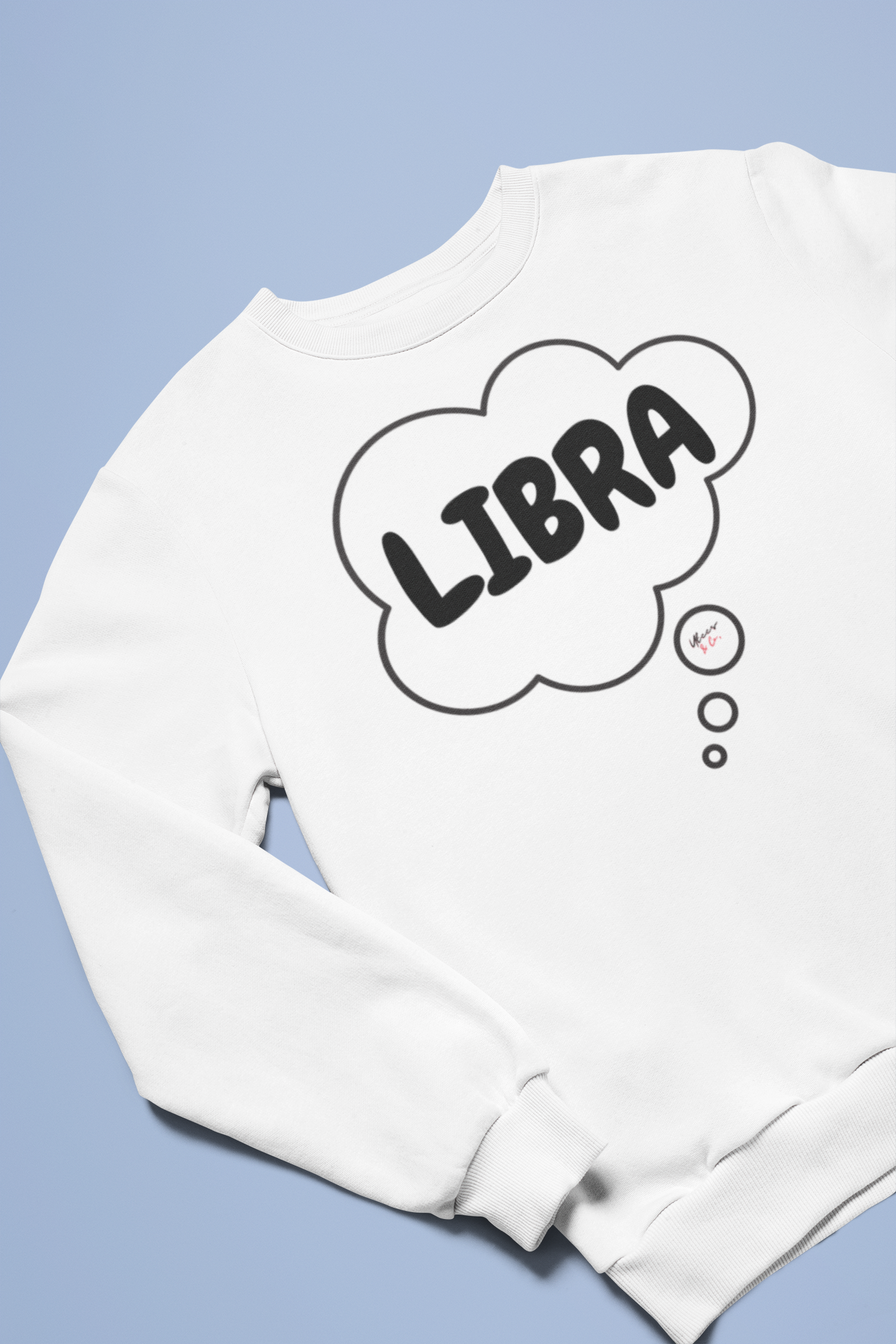 LIBRA ZODIAC SIGN IN THOUGHT BUBBLE UNISEX CREWNECK PULLOVER SWEATSHIRT LIBRA ZODIAC SIGN TRENDY SWEATERS BIRTHDAY LIBRA ZODIAC SIGN GIFTS LIBRA ZODIAC SYMBOLS SWEATSHIRT LIBRA ZODIAC SEASON