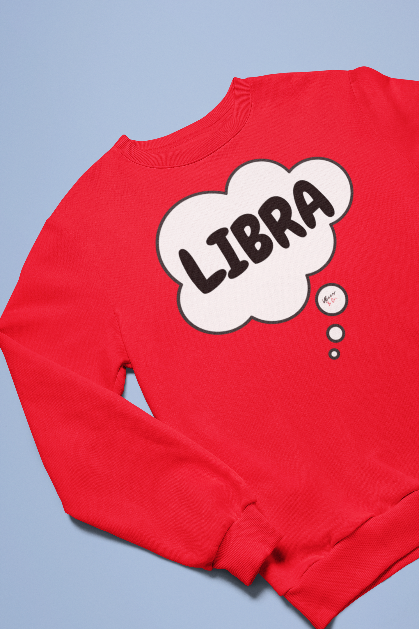 LIBRA ZODIAC SIGN IN THOUGHT BUBBLE UNISEX CREWNECK PULLOVER SWEATSHIRT LIBRA ZODIAC SIGN TRENDY SWEATERS BIRTHDAY LIBRA ZODIAC SIGN GIFTS LIBRA ZODIAC SYMBOLS SWEATSHIRT LIBRA ZODIAC SEASON