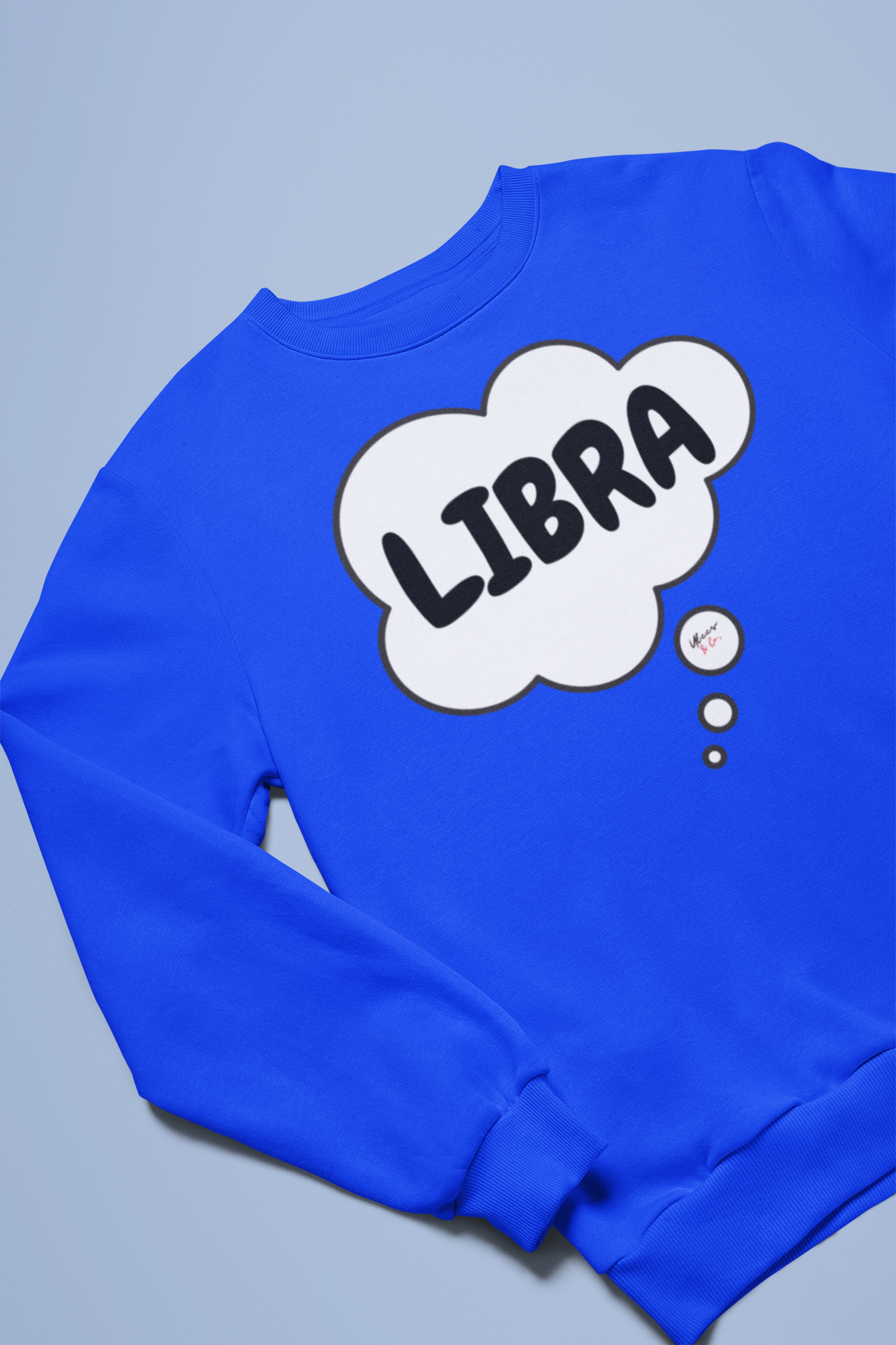 LIBRA ZODIAC SIGN IN THOUGHT BUBBLE UNISEX CREWNECK PULLOVER SWEATSHIRT LIBRA ZODIAC SIGN TRENDY SWEATERS BIRTHDAY LIBRA ZODIAC SIGN GIFTS LIBRA ZODIAC SYMBOLS SWEATSHIRT LIBRA ZODIAC SEASON