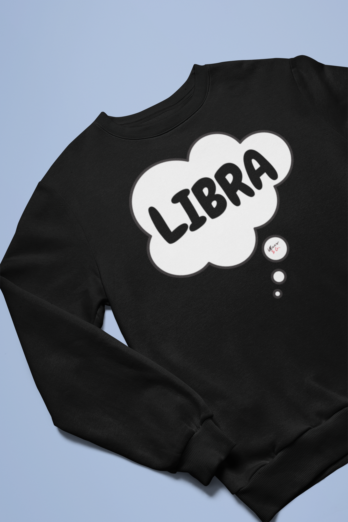 LIBRA ZODIAC SIGN IN THOUGHT BUBBLE UNISEX CREWNECK PULLOVER SWEATSHIRT LIBRA ZODIAC SIGN TRENDY SWEATERS BIRTHDAY LIBRA ZODIAC SIGN GIFTS LIBRA ZODIAC SYMBOLS SWEATSHIRT LIBRA ZODIAC SEASON