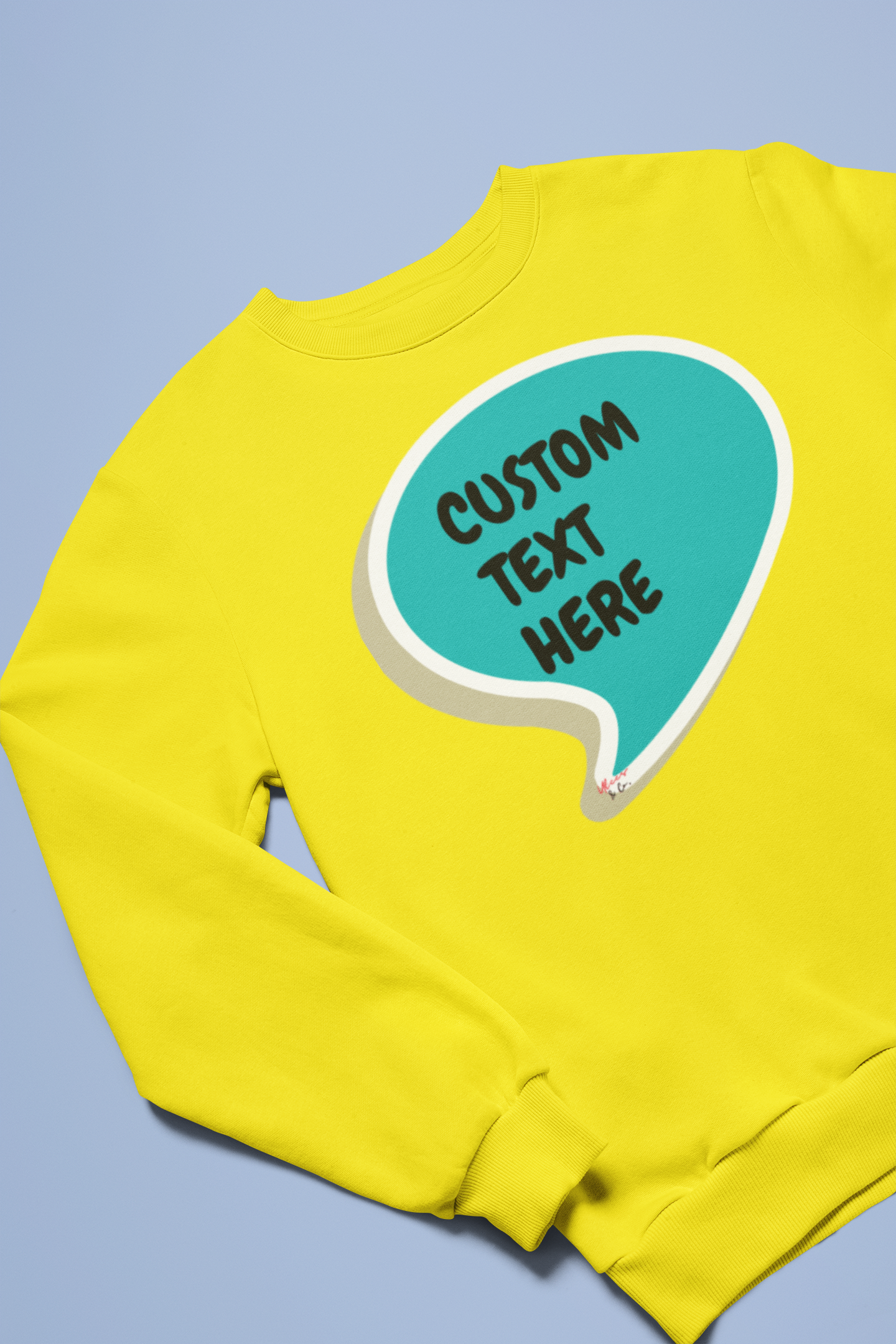 PERSONALIZED CUSTOM SPEECH BUBBLE CREATE A PERSONALIZED SWEATSHIRT CUSTOMIZE WITH NAME OR FUNNY SAYING A GREAT GIFT FOR MEN CUSTOM SWEATSHIRT FOR WOMEN UNISEX PULLOVER CREWNECK SWEATER MAKE IT A PERSONAL GIFT