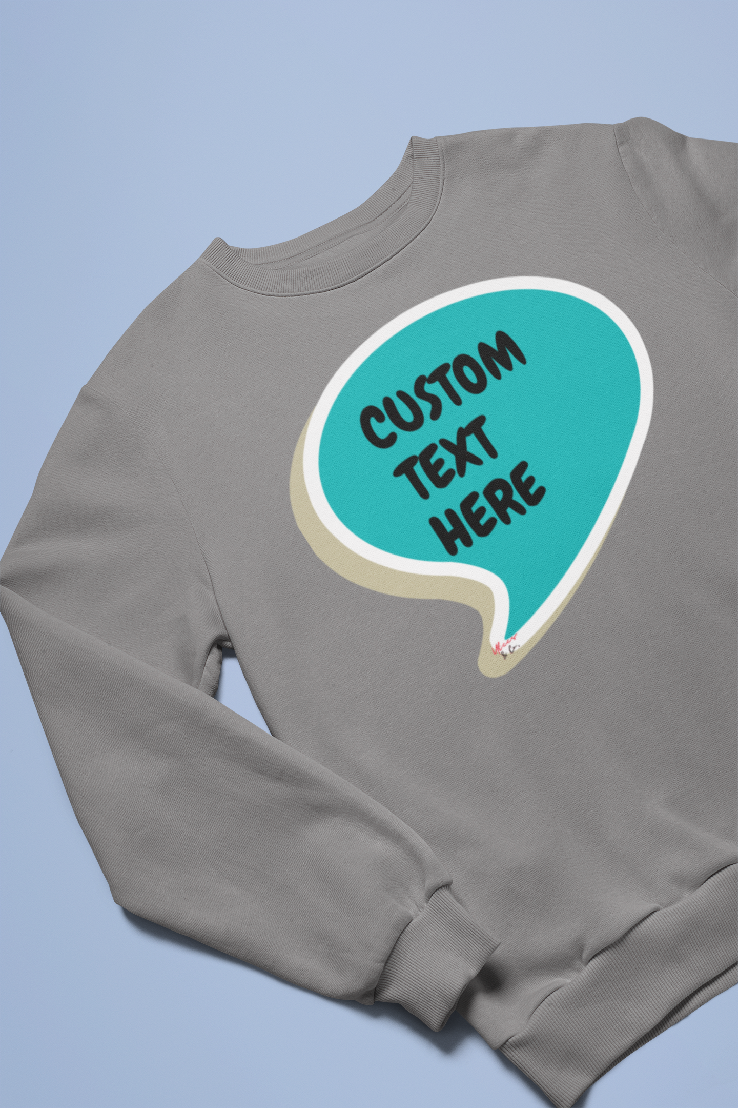 PERSONALIZED CUSTOM SPEECH BUBBLE CREATE A PERSONALIZED SWEATSHIRT CUSTOMIZE WITH NAME OR FUNNY SAYING A GREAT GIFT FOR MEN CUSTOM SWEATSHIRT FOR WOMEN UNISEX PULLOVER CREWNECK SWEATER MAKE IT A PERSONAL GIFT