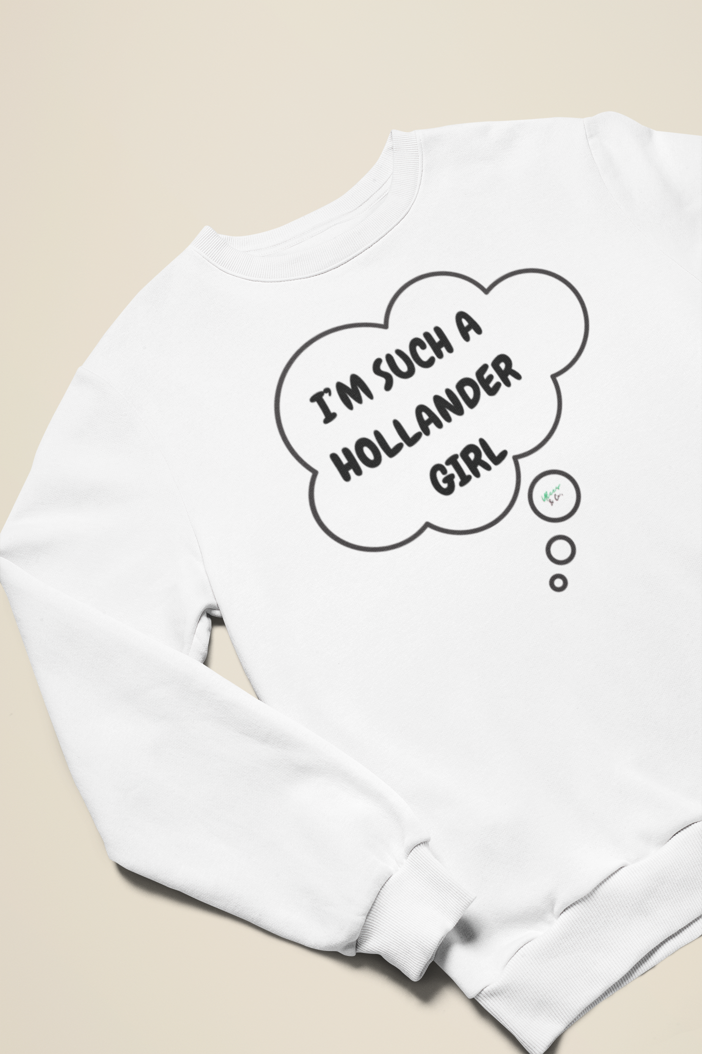 I'M SUCH A HOLLANDER GIRL SWEATSHIRT IN THOUGHT BUBBLE GRAPHIC UNISEX CREWNECK PULLOVER SWEATSHIRT HEATED RIVALRY SWEATER SHANE HOLLANDER SWEATSHIRTS FOR WOMEN SWEATSHIRTS FOR MEN HOCKEY PLAYERS GIFT IDEAS JERSEY NUMBER T-SHIRT FAN MERCH HOCKEY ROMANCE