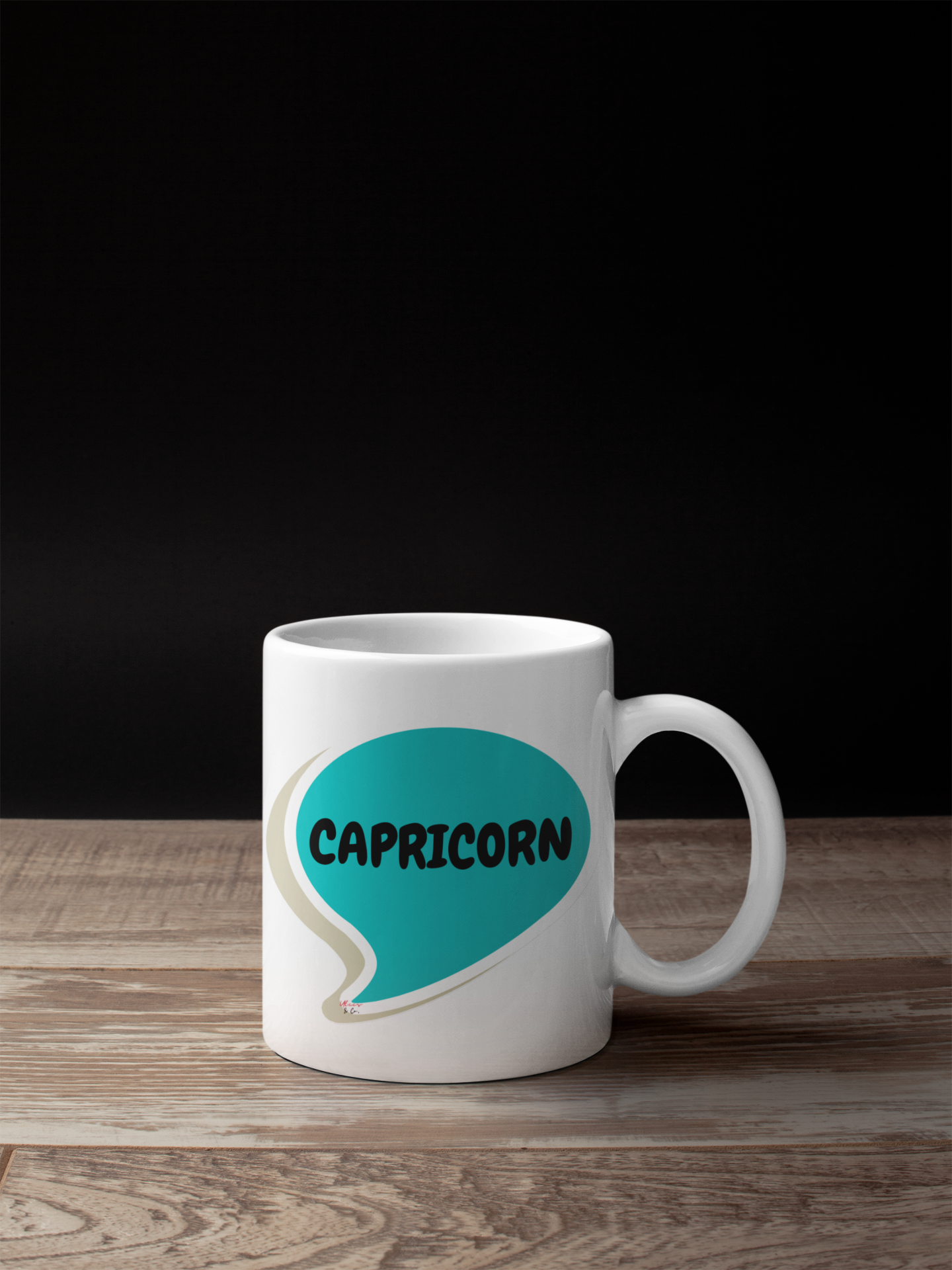 CAPRICORN ZODIAC SIGN IN SPEECH BUBBLE FOR COFFEE MUG GIFT FOR COFFEE DRINKER CERAMIC MUG 11oz ASTRONOMY HOROSCOPE CAPRICORN ZODIAC SIGNS ON COFFEE MUG FOR COFFEE LOVERS