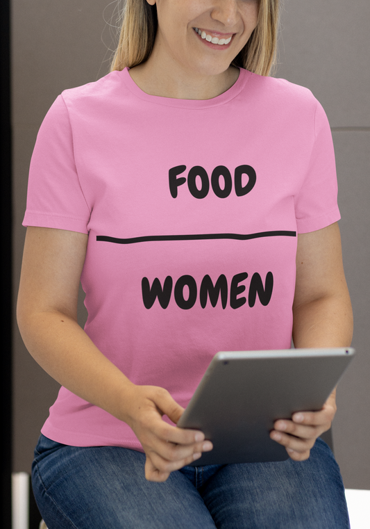 FOOD OVER WOMEN T-SHIRT TEXT ONLY GRAPHIC UNISEX TSHIRT FUNNY SAYINGS T SHIRT SARCASTIC SAYINGS T-SHIRT FOODIE SHIRTS SARCASM TEES GIFTS FOR WOMEN GIFT FOR MEN