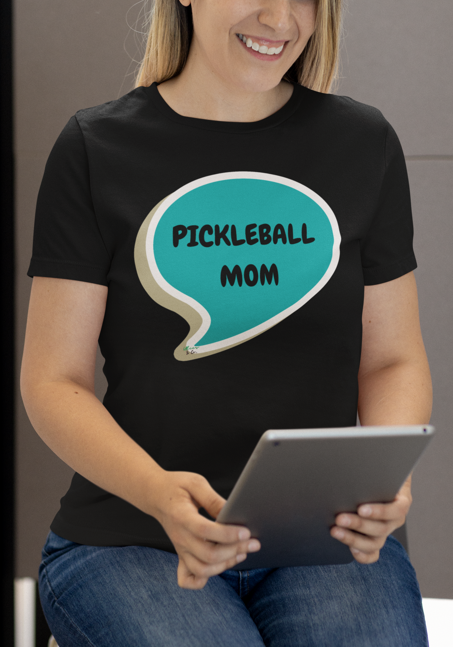 MOM T-SHIRT FOR PICKLEBALL BIRTHDAY GIFT GRAPHIC UNISEX T-SHIRT PICKLEBALL MOM FOR MOTHER'S DAY GIFT MOM GIFT FOR MOM'S UNIQUE MOM GIFT FOR MOM'S SHIRTS FOR AUNTS TEES FOR SISTERS GIFT FOR DAUGHTER PICKLEBALL SHIRTS
