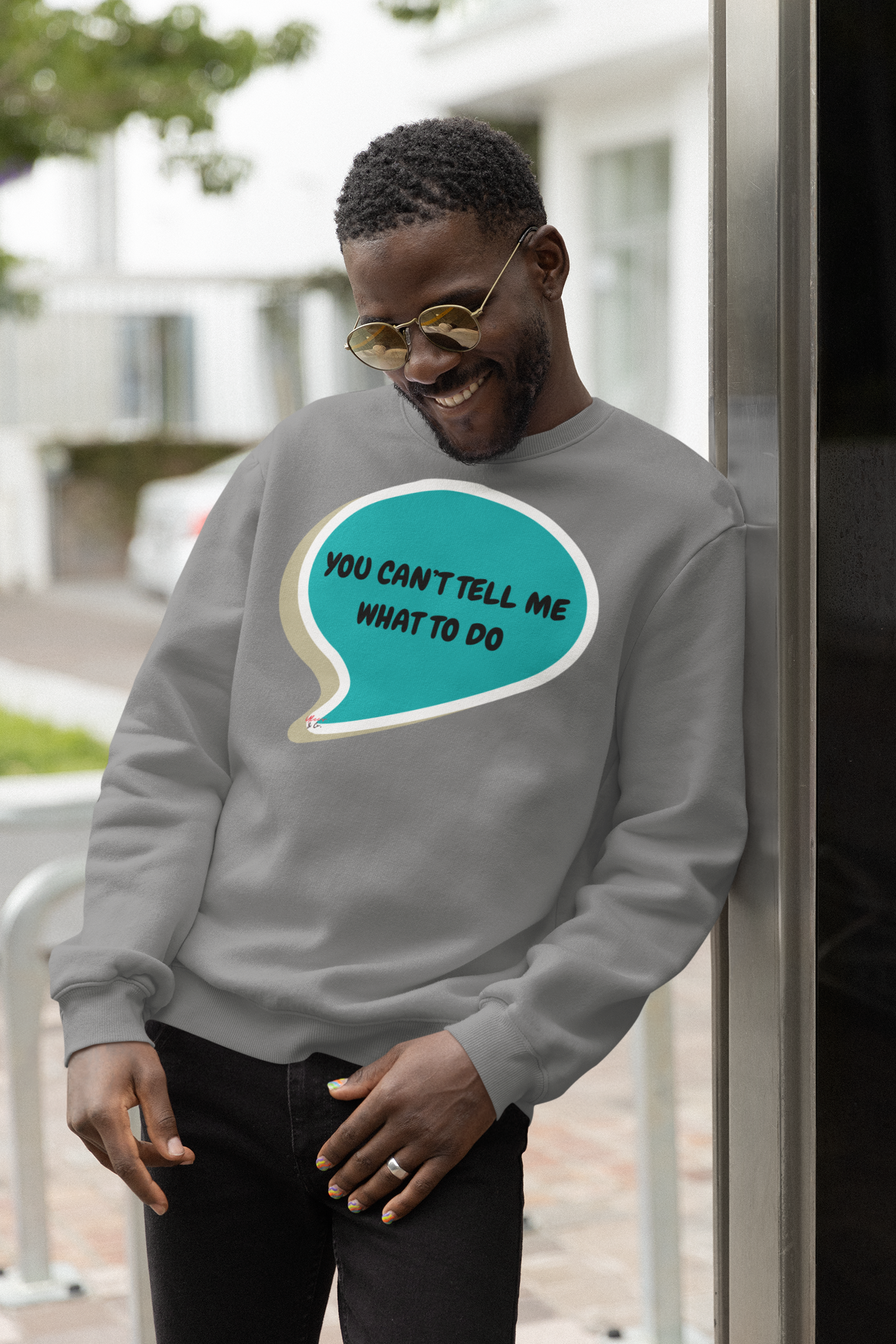 YOU CAN'T TELL ME WHAT TO DO SWEATSHIRT IN THOUGHT BUBBLE UNISEX PULLOVER CREWNECK SWEATSHIRT FOR WOMEN SARCASTIC SWEATERS FOR MEN FUNNY SAYINGS GIFTS