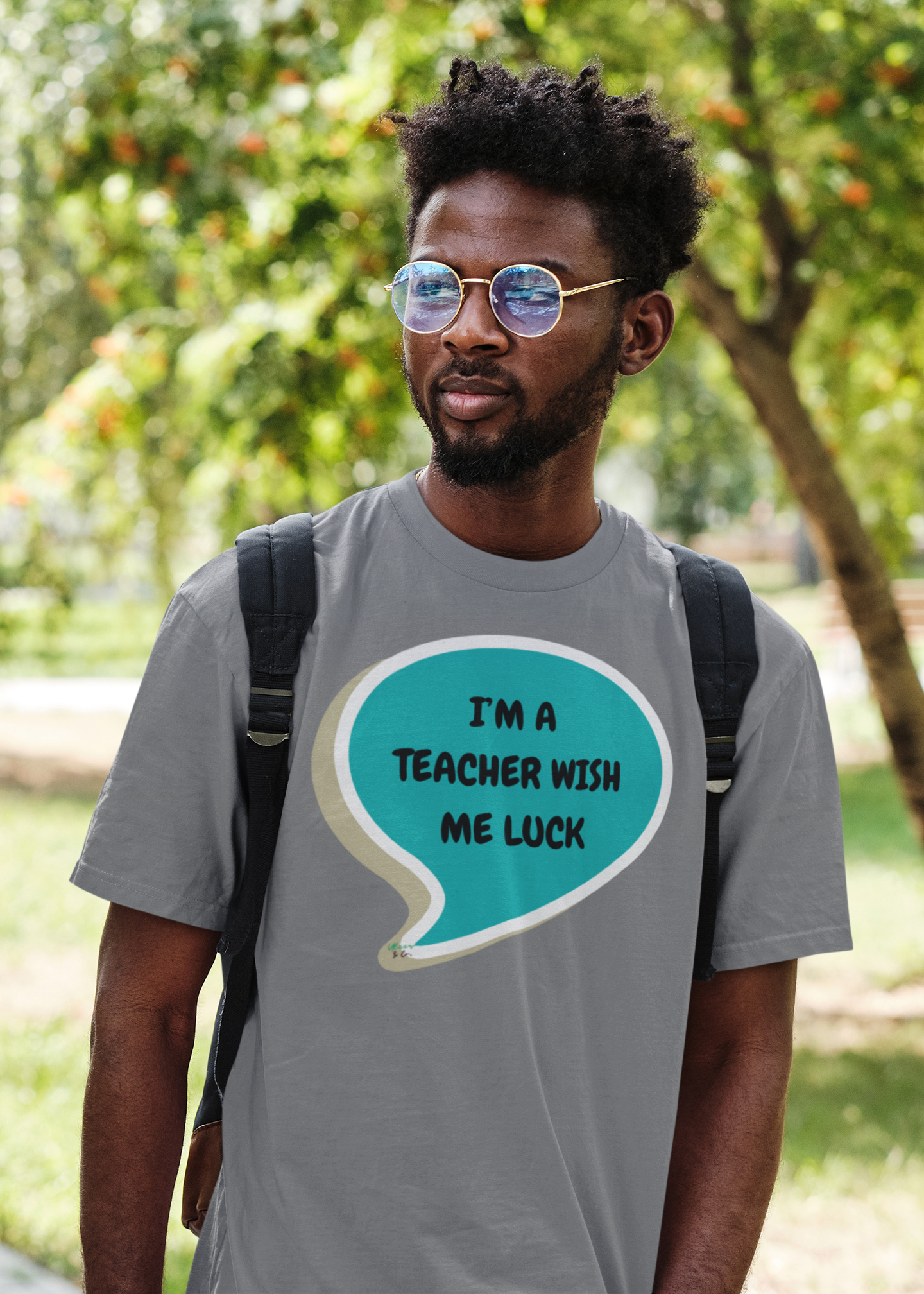 I'M A TEACHER WISH ME LUCK T-SHIRT IN SPEECH BUBBLE UNISEX TSHIRT GRAPHIC TEES FUNNY SAYINGS T SHIRT SARCASTIC SAYINGS T-SHIRT SARCASM TEES GIFTS FOR WOMEN GIFT FOR MEN