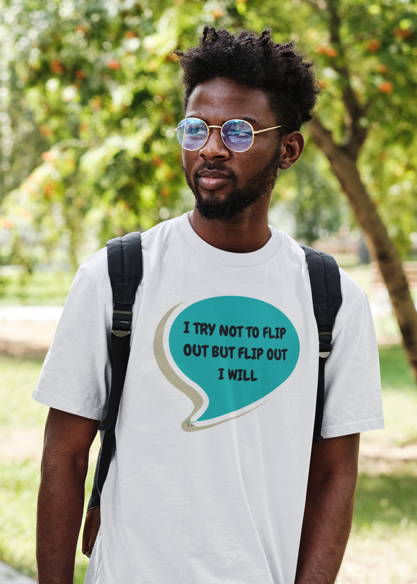 I TRY NOT TO FLIP OUT BUT FLIP OUT I WILL T-SHIRT IN SPEECH BUBBLE UNISEX TSHIRT GRAPHIC TEES FUNNY SAYINGS T SHIRT SARCASTIC SAYINGS T-SHIRT SARCASM TEES GIFTS FOR WOMEN GIFT FOR MEN