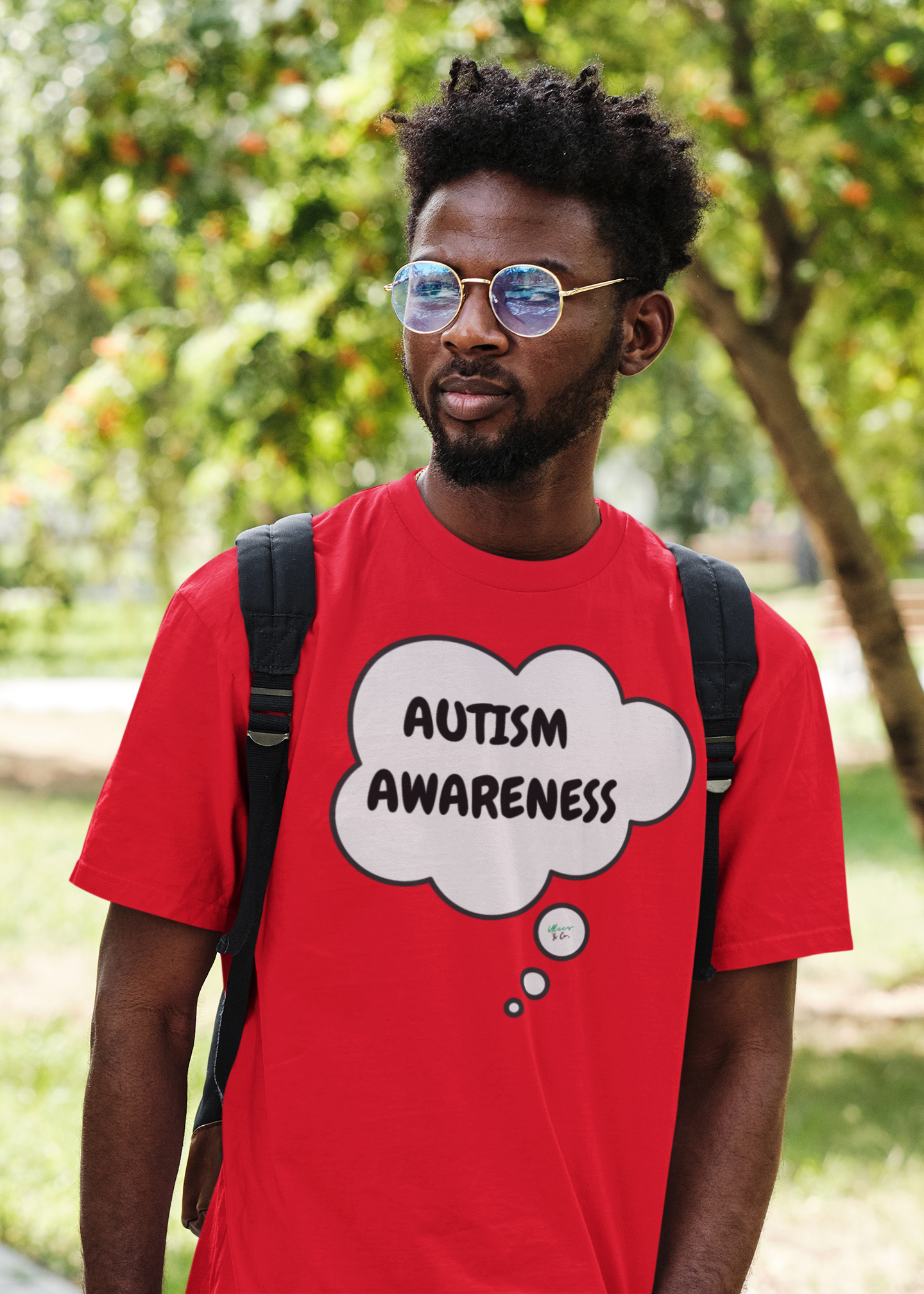 AUTISM AWARENESS GRAPHIC UNISEX T-SHIRT AUTISTIC TEES IN THOUGHT BUBBLE DESIGN SHIRTS FOR MEN TSHIRTS FOR WOMEN