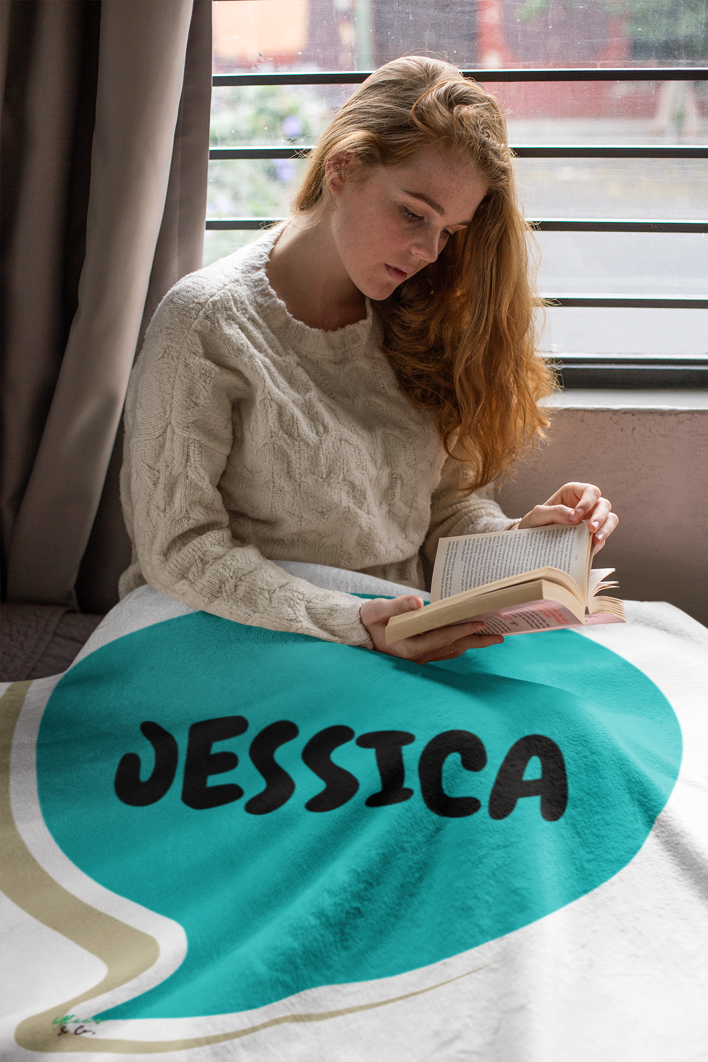 PERSONALIZE BLANKET IN SPEECH BUBBLE CUSTOM VELVETEEN PLUSH BLANKET CUSTOMIZE BLANKET FOR GIFT