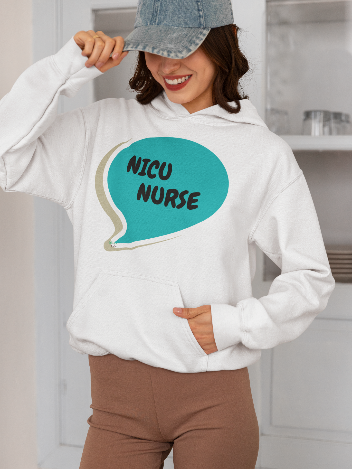 NICU NURSE HOODIE IN SPEECH BUBBLE GRAPHIC HOODIE UNISEX PULLOVER HOODIE OCCUPATION NURSING UNISEX HOODIE JOB HOODIES GIFTS FOR WOMEN GIFTS FOR MEN OCCUPATION CLOTHING TOPS NURSE JOBS