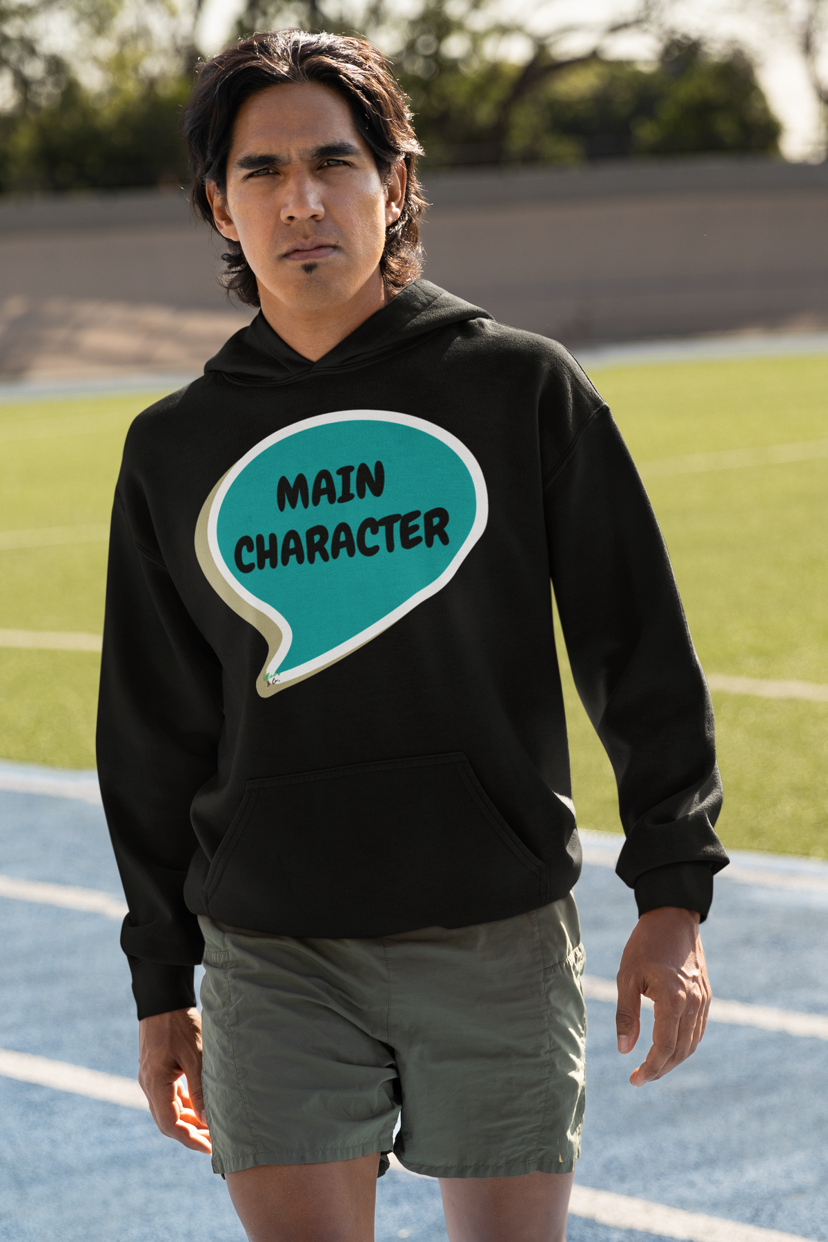 MAIN CHARACTER HOODIE IN SPEECH BUBBLE UNISEX PULLOVER HOODIE FUNNY SAYINGS HOODIE FOR WOMEN SARCASTIC SAYINGS HOODIE FOR MEN
