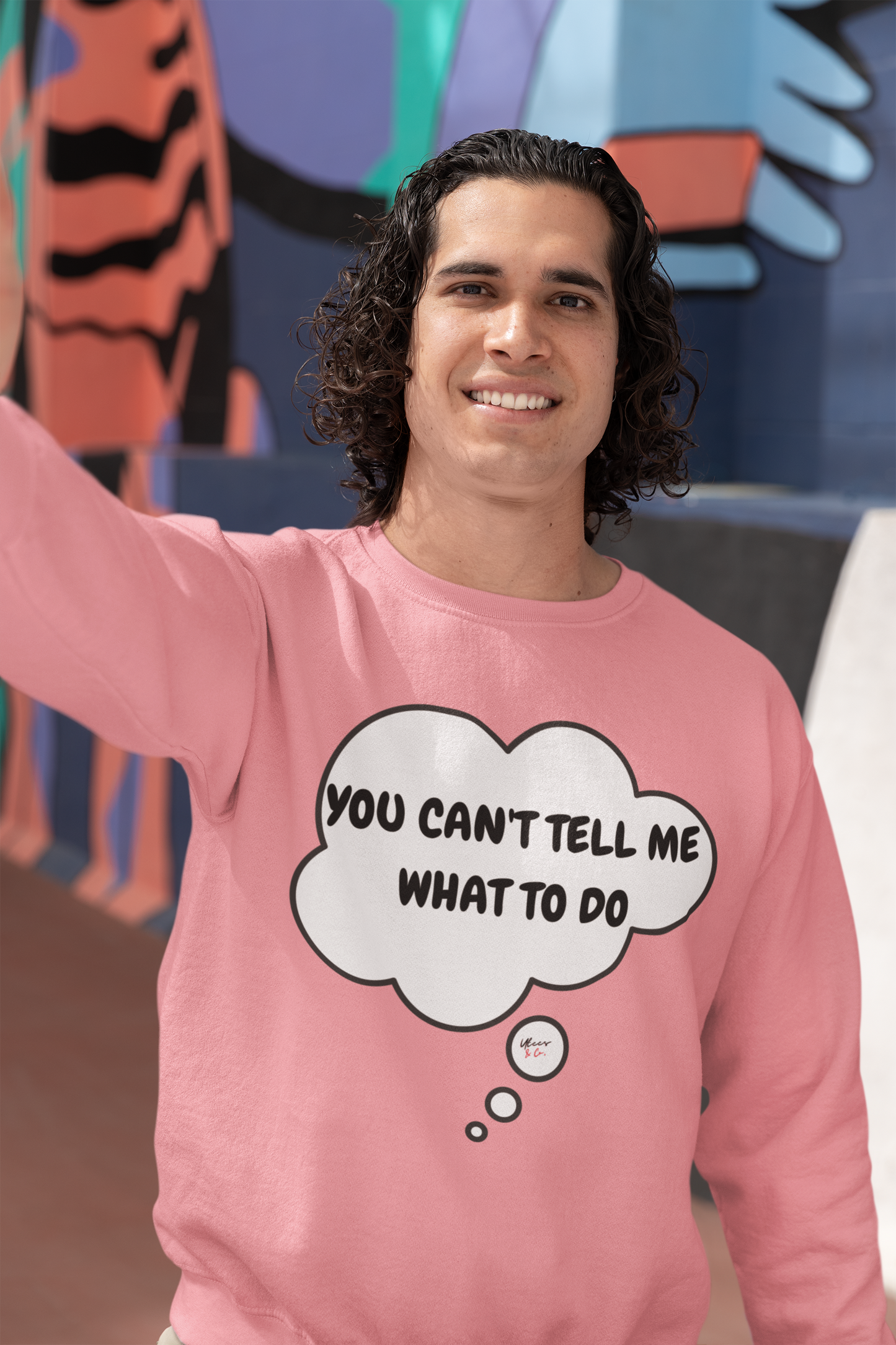 YOU CAN'T TELL ME WHAT TO DO SWEATSHIRT IN THOUGHT BUBBLE UNISEX PULLOVER CREWNECK SWEATSHIRT FOR WOMEN SARCASTIC SWEATERS FOR MEN FUNNY SAYINGS GIFTS