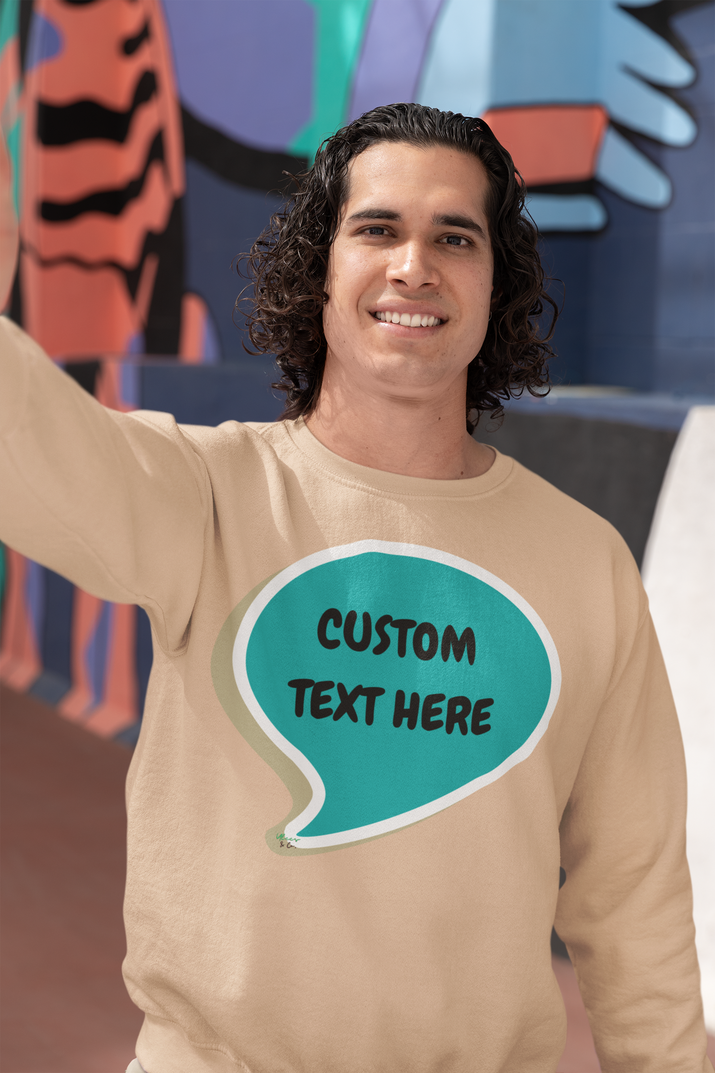 PERSONALIZE SWEATSHIRT IN SPEECH BUBBLE CUSTOM SPEECH BUBBLE CREATE A PERSONALIZED SWEATSHIRT CUSTOMIZE WITH NAME OR FUNNY SAYING A GREAT GIFT FOR MEN CUSTOM SWEATSHIRT FOR WOMEN UNISEX PULLOVER CREWNECK SWEATER MAKE IT A PERSONAL GIFT