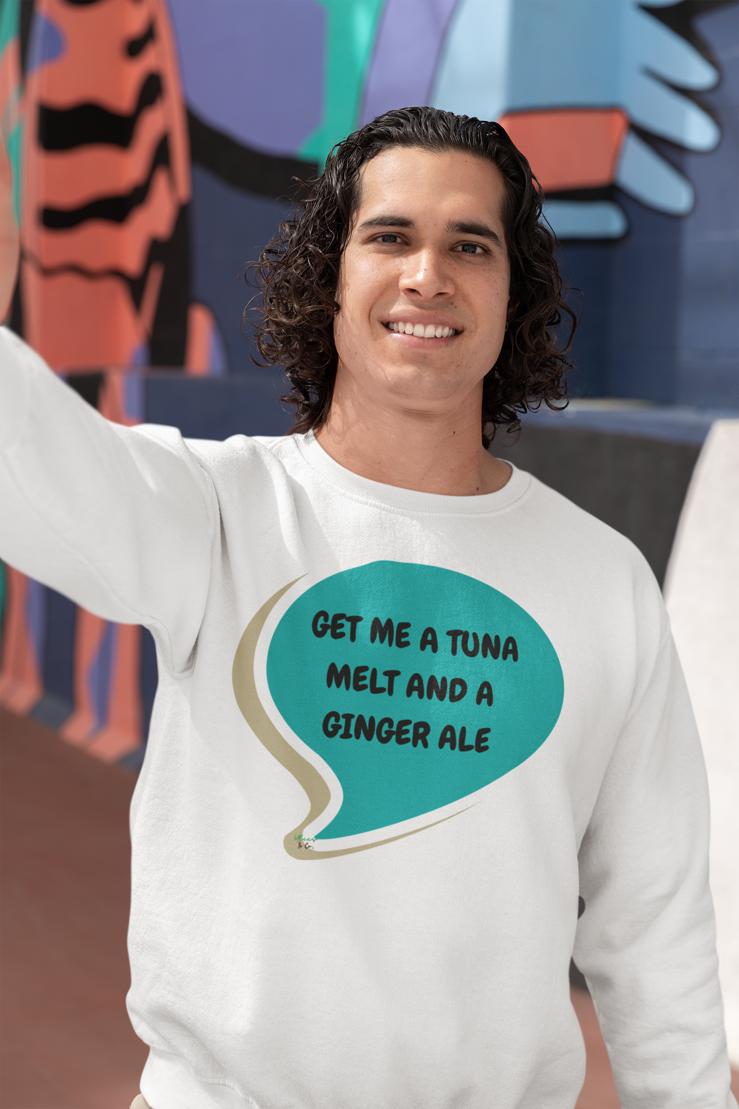 GET ME A TUNA MELT AND A GINGER ALE SWEATSHIRT IN SPEECH BUBBLE GRAPHIC UNISEX CREWNECK PULLOVER SWEATSHIRT HEATED RIVALRY SWEATER SHANE HOLLANDER SWEATSHIRTS FOR WOMEN SWEATSHIRTS FOR MEN HOCKEY PLAYERS GIFT IDEAS JERSEY NUMBER T-SHIRT HOCKEY ROMANCE