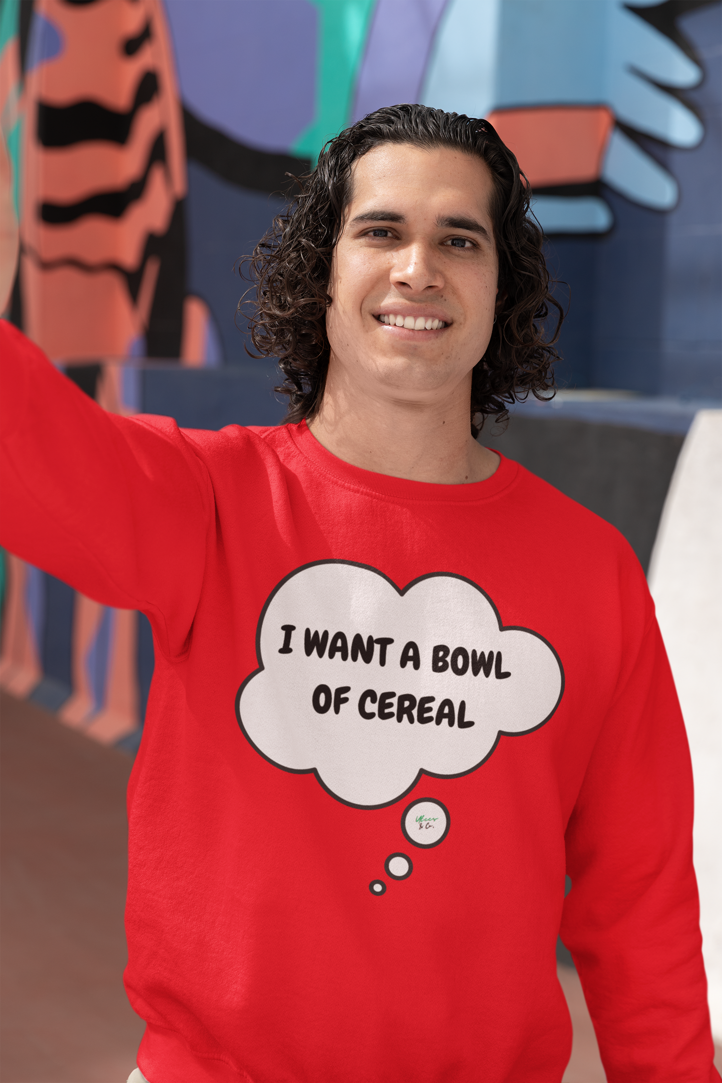 I WANT A BOWL OF CEREAL SWEATSHIRT IN IN THOUGHT BUBBLE GRAPHIC UNISEX CREWNECK PULLOVER SWEATSHIRT FUNNY SAYINGS SWEATER SARCASTIC SAYINGS SWEATSHIRTS FOR WOMEN SWEATSHIRTS FOR MEN GIFT IDEAS