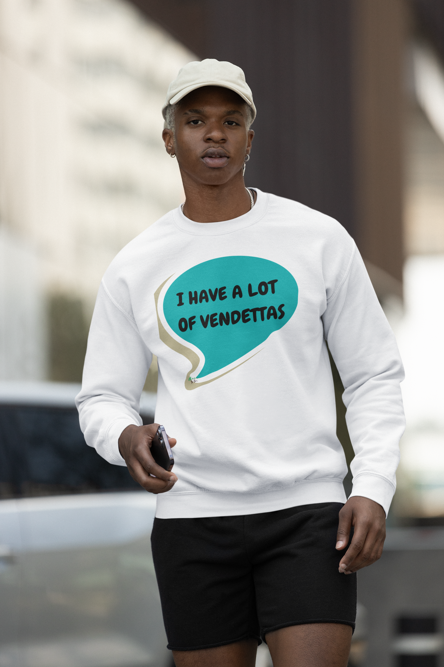 I HAVE A LOT OF VENDETTAS SWEATSHIRT IN SPEECH BUBBLE UNISEX CREWNECK PULLOVER SWEATSHIRT FUNNY SAYINGS SWEATER SARCASTIC SAYINGS SWEATSHIRTS