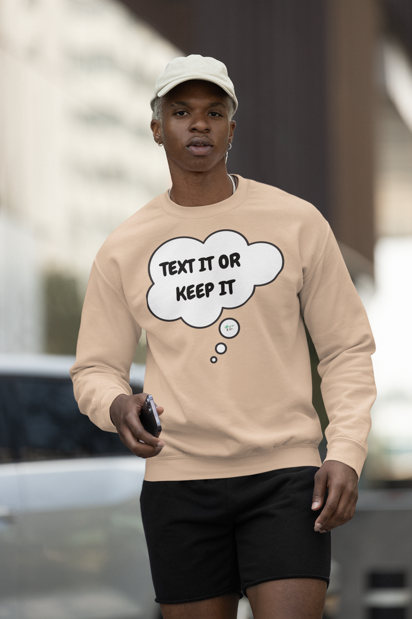 TEXT IT OR KEEP IT SWEATSHIRT IN THOUGHT BUBBLE UNISEX CREWNECK PULLOVER SWEATSHIRT FUNNY SAYINGS SWEATER SARCASTIC SAYINGS SWEATSHIRTS FOR WOMEN SWEATSHIRTS FOR MEN