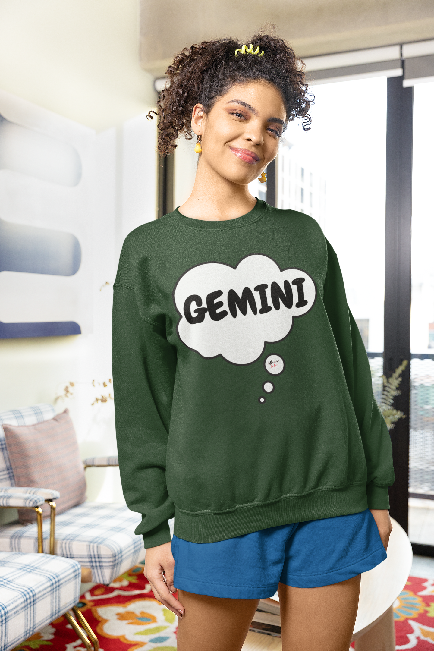 GEMINI ZODIAC SIGN IN THOUGHT BUBBLE UNISEX CREWNECK PULLOVER SWEATSHIRT GEMINI ZODIAC SIGN TRENDY SWEATERS BIRTHDAY GIFTS GEMINI ZODIAC SYMBOLS SWEATSHIRT ASTROLOGY SIGNS SWEATSHIRTS GEMINI ZODIAC SEASON