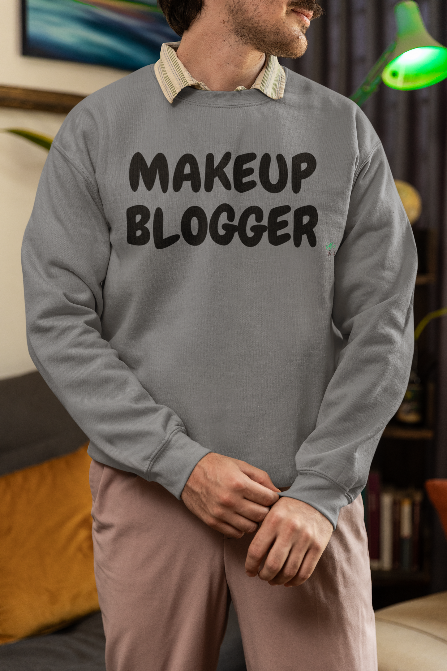 MAKEUP BLOGGER SWEATSHIRT IN IN TEXT ONLY GRAPHIC UNISEX CREWNECK PULLOVER SWEATSHIRT FUNNY SAYINGS FOODIE SWEATSHIRTS SWEATER SARCASTIC SAYINGS SWEATSHIRTS FOR WOMEN SWEATSHIRTS FOR MEN GIFT IDEAS