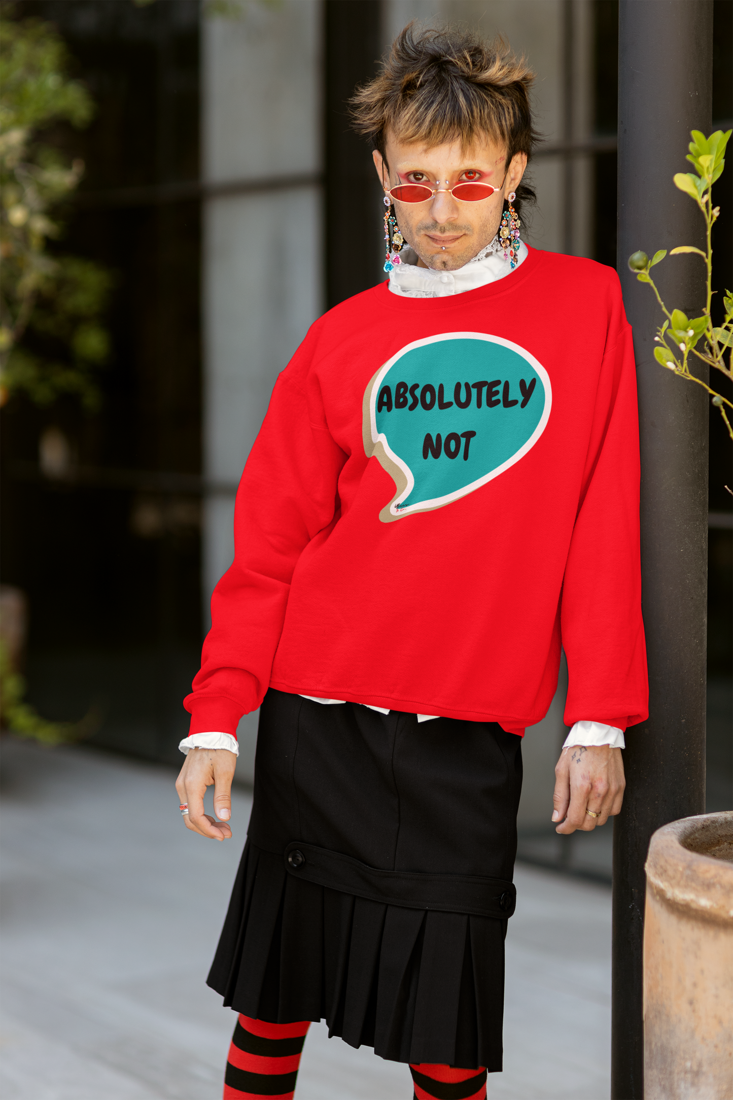 ABSOLUTELY NOT SWEATSHIRT IN SPEECH BUBBLE UNISEX PULLOVER CREWNECK SWEATSHIRT SARCASTIC SAYINGS SWEATSHIRT FUNNY SAYINGS SWEATSHIRT