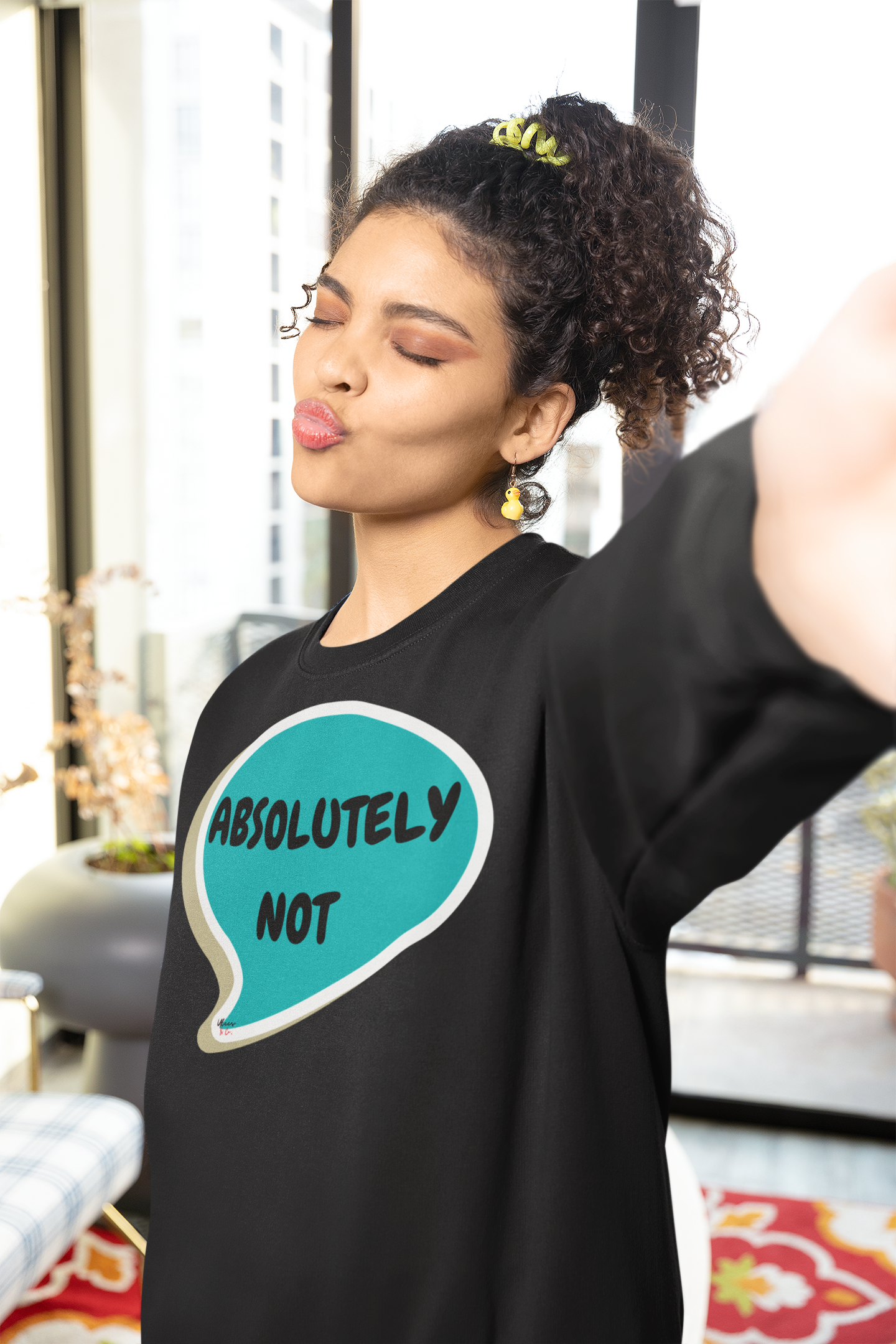 ABSOLUTELY NOT SWEATSHIRT IN SPEECH BUBBLE UNISEX PULLOVER CREWNECK SWEATSHIRT SARCASTIC SAYINGS SWEATSHIRT FUNNY SAYINGS SWEATSHIRT