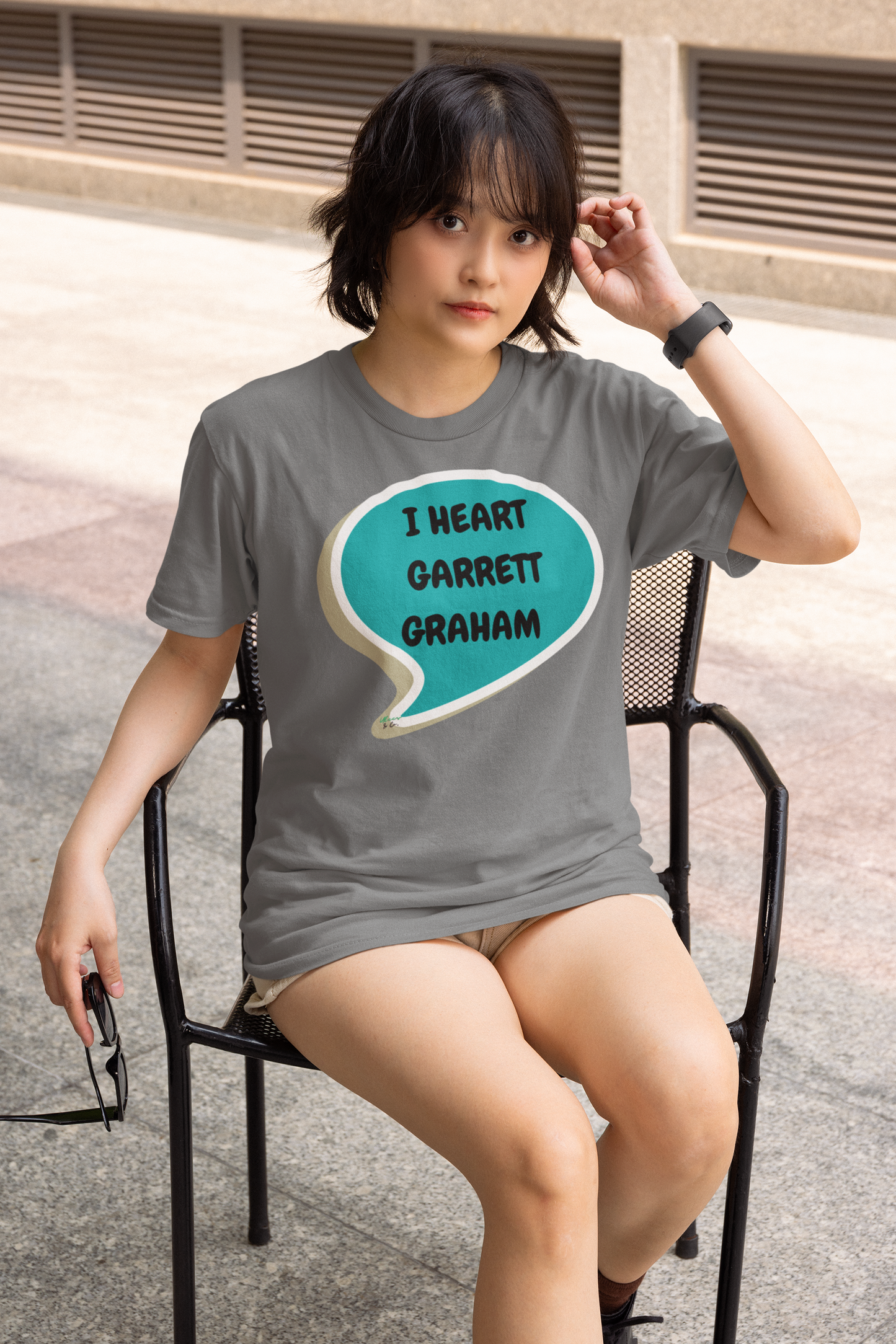 I HEART GARRETT GRAHAM T-SHIRT HOCKEY PLAYER CASUAL UNIQUE GRAPHIC UNISEX SPEECH BUBBLE SHIRT STREETWEAR FASHION OFF CAMPUS TEES OFF CAMPUS SERIES HOCKEY TEAM TEES BIRTHDAY GIFTS FOR WOMEN GIFT FOR MEN
