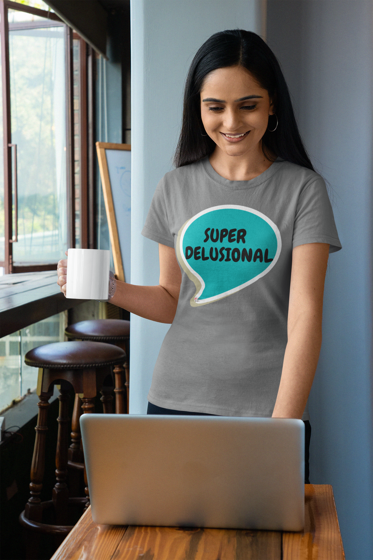 SUPER DELUSIONAL T-SHIRT IN SPEECH BUBBLE UNISEX TSHIRT FUNNY SAYINGS T SHIRT SARCASTIC SAYINGS T-SHIRT SARCASM TEES