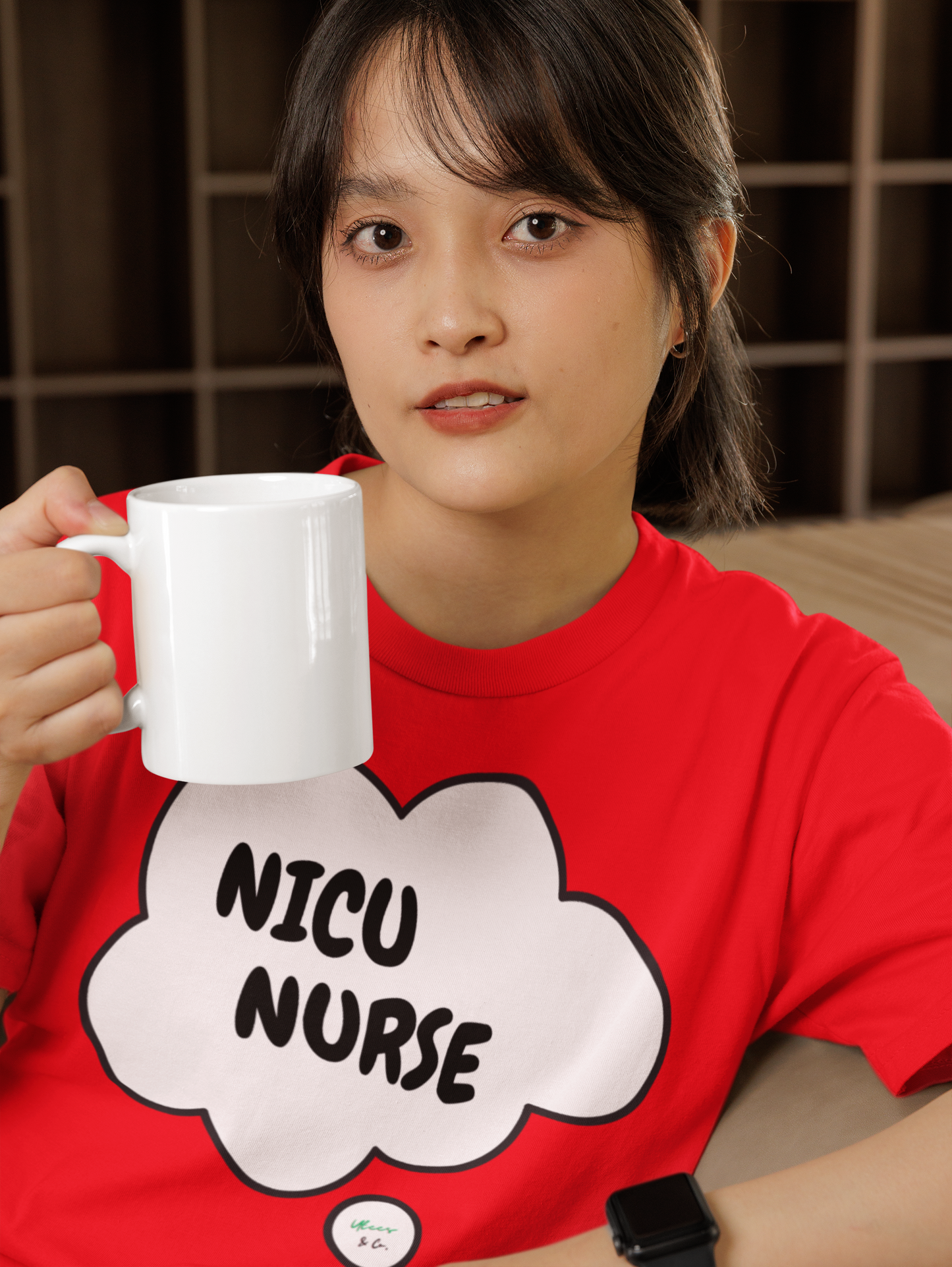 NICU NURSE T-SHIRT IN THOUGHT BUBBLE GRAPHIC UNISEX TSHIRT OCCUPATION T-SHIRT JOB SHIRTS GIFTS FOR WOMEN GIFTS FOR MEN OCCUPATION TEE SHIRTS JOBS SHIRTS