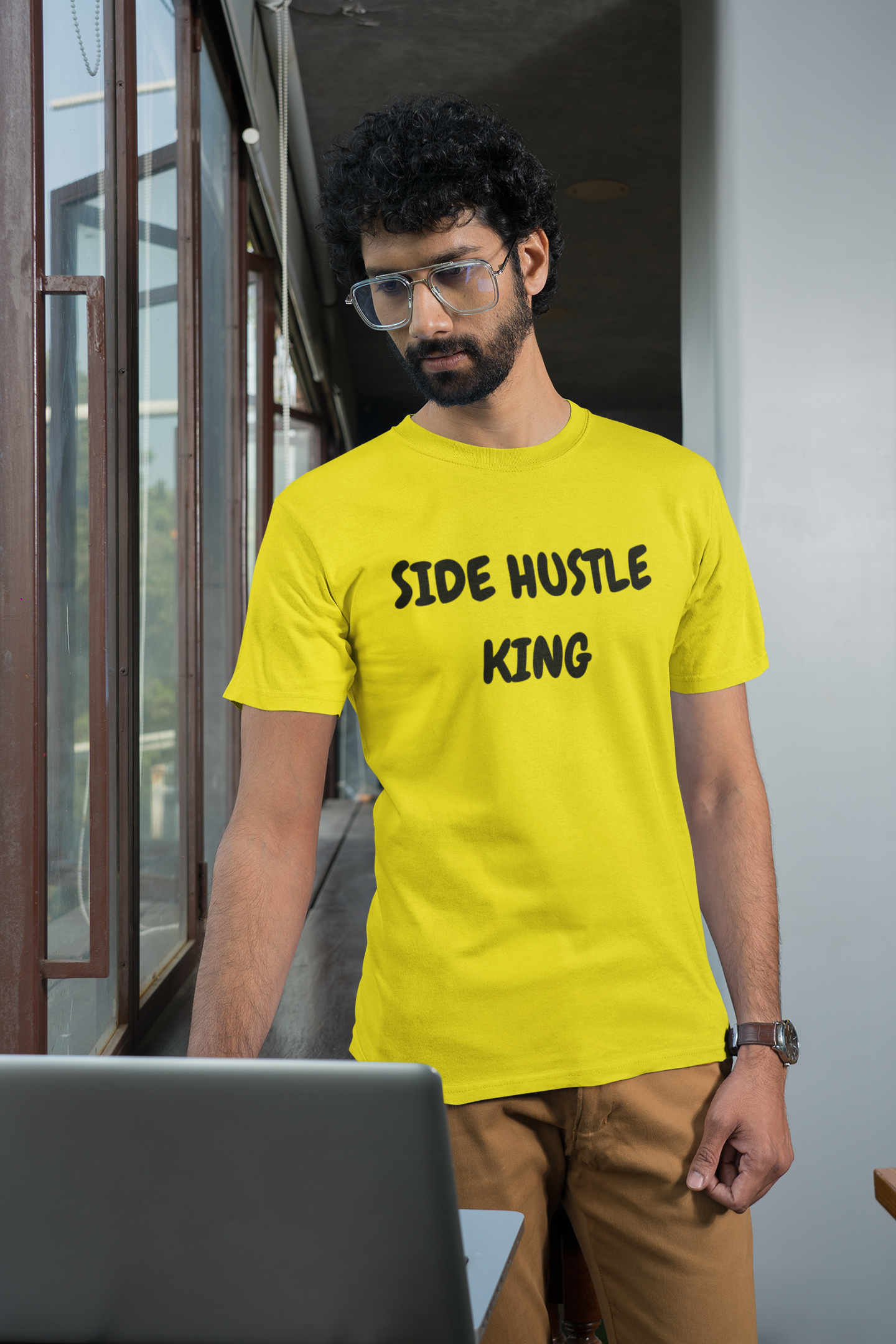 SIDE HUSTLE KING T-SHIRT TEXT ONLY GRAPHIC UNISEX TSHIRT FUNNY SAYINGS T SHIRT SARCASTIC SAYINGS T-SHIRT HILARIOUS SHIRTS SARCASM TEES GIFTS FOR WOMEN GIFT FOR MEN
