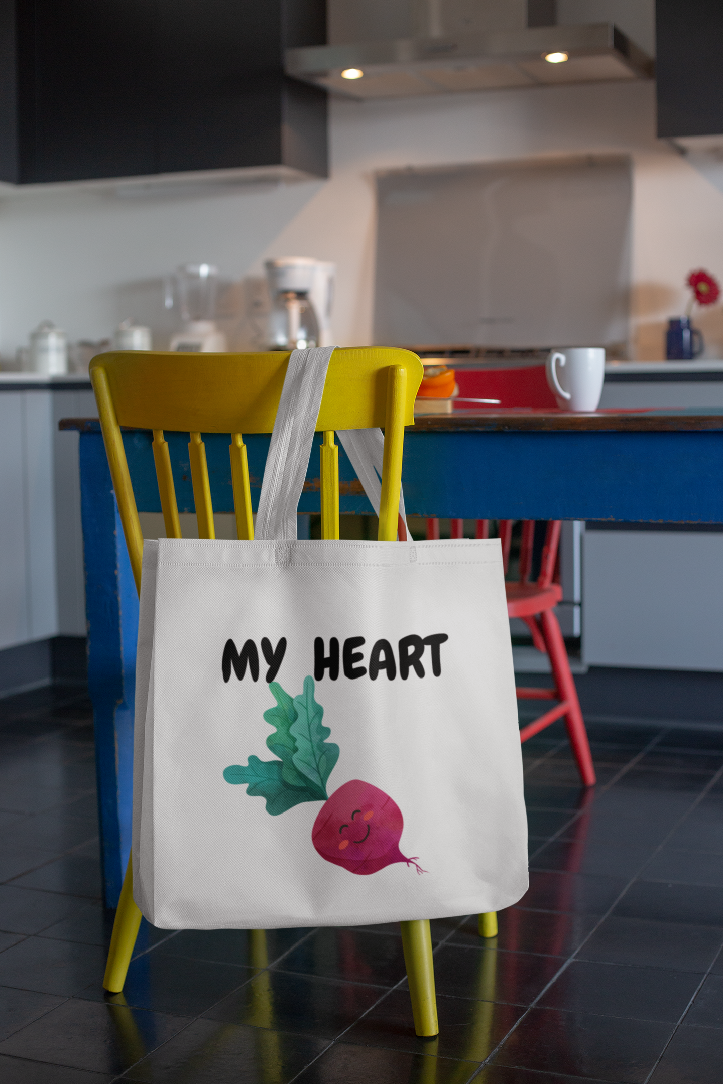 MY HEART BEET TOTE BAG COTTON CANVAS TOTE BAG