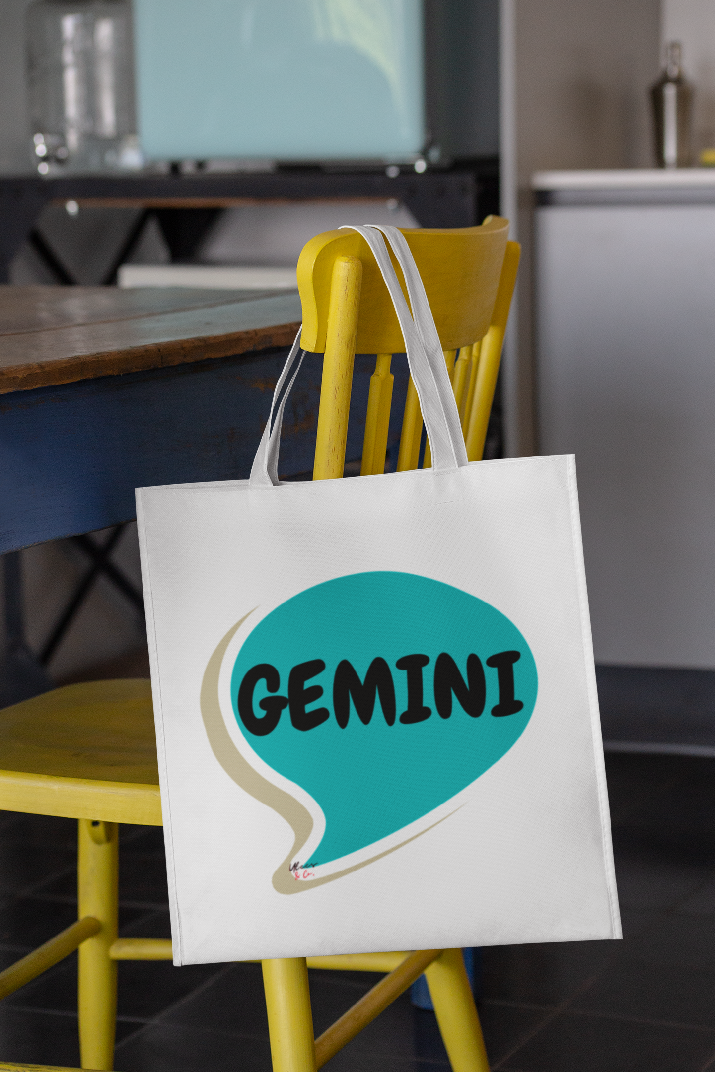 GEMINI ZODIAC SIGN TOTE BAG BIRTHDAY GIFT IN SPEECH BUBBLE COTTON CANVAS TOTE BAG GEMINI HOROSCOPE ZODIAC SIGN TOTE BAG GIFT