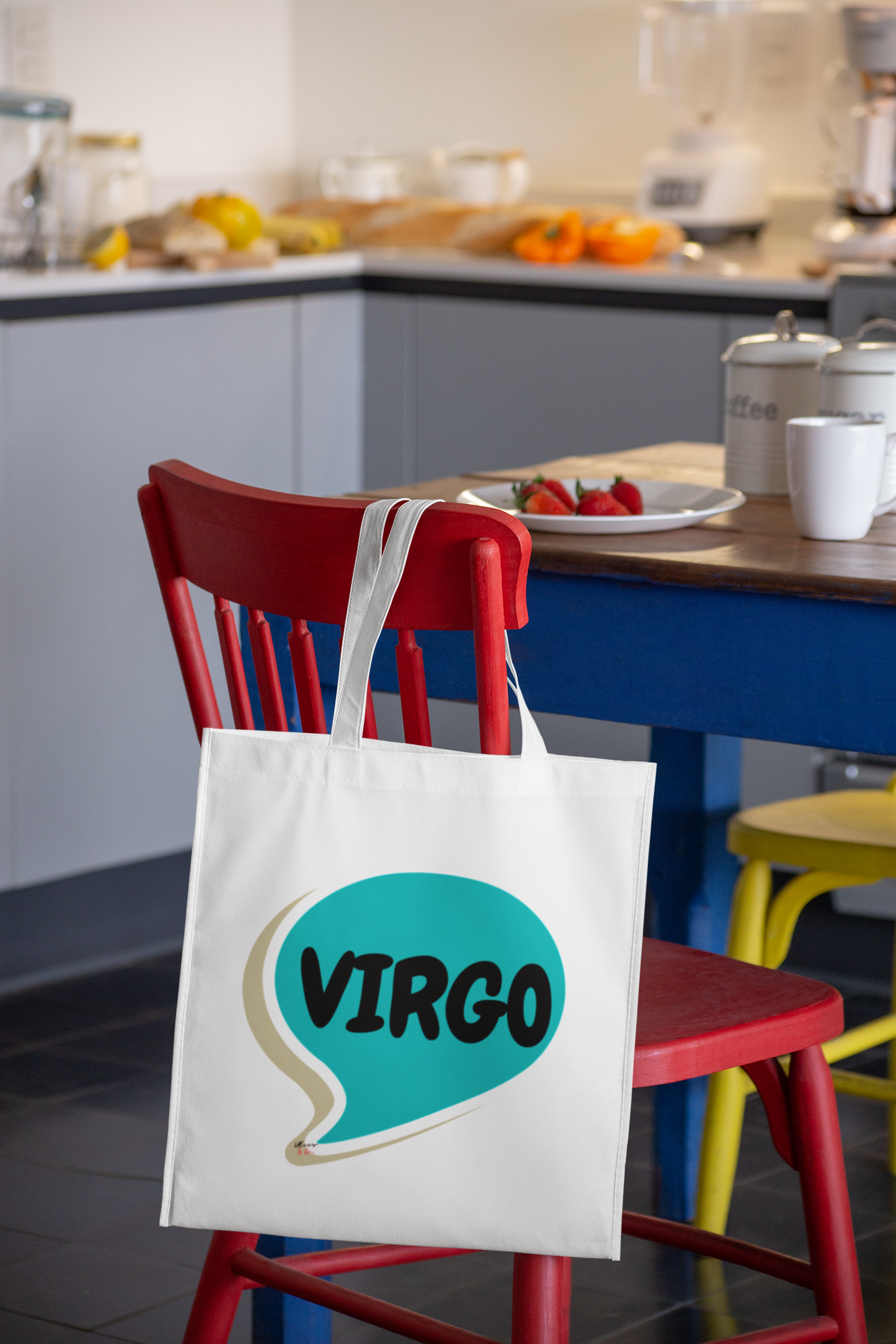 VIRGO ZODIAC SIGN TOTE BAG BIRTHDAY GIFT FOR VIRGO SIGN HOROSCOPE ZODIAC SIGN IN SPEECH BUBBLE TOTE BAG