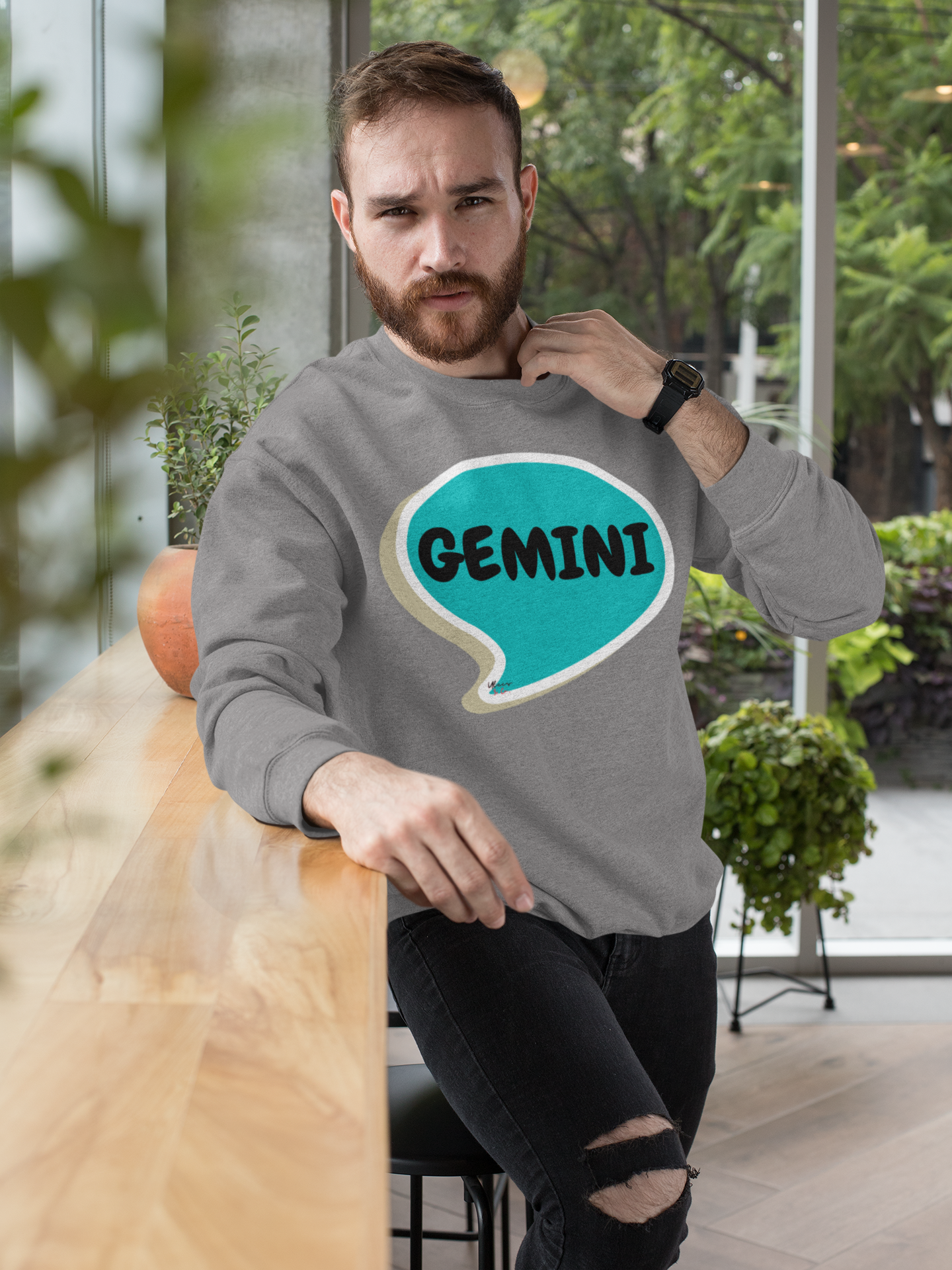 GEMINI ZODIAC SIGN IN SPEECH BUBBLE UNISEX CREWNECK PULLOVER SWEATSHIRT CONSTELLATION SIGNS HOROSCOPE GEMINI ZODIAC SIGNS SWEATER ASTRONOMY GEMINI SIGNS SWEATSHIRT ZODIAC SYMBOLS SWEATSHIRT GEMINI SIGN ZODIAC SEASON