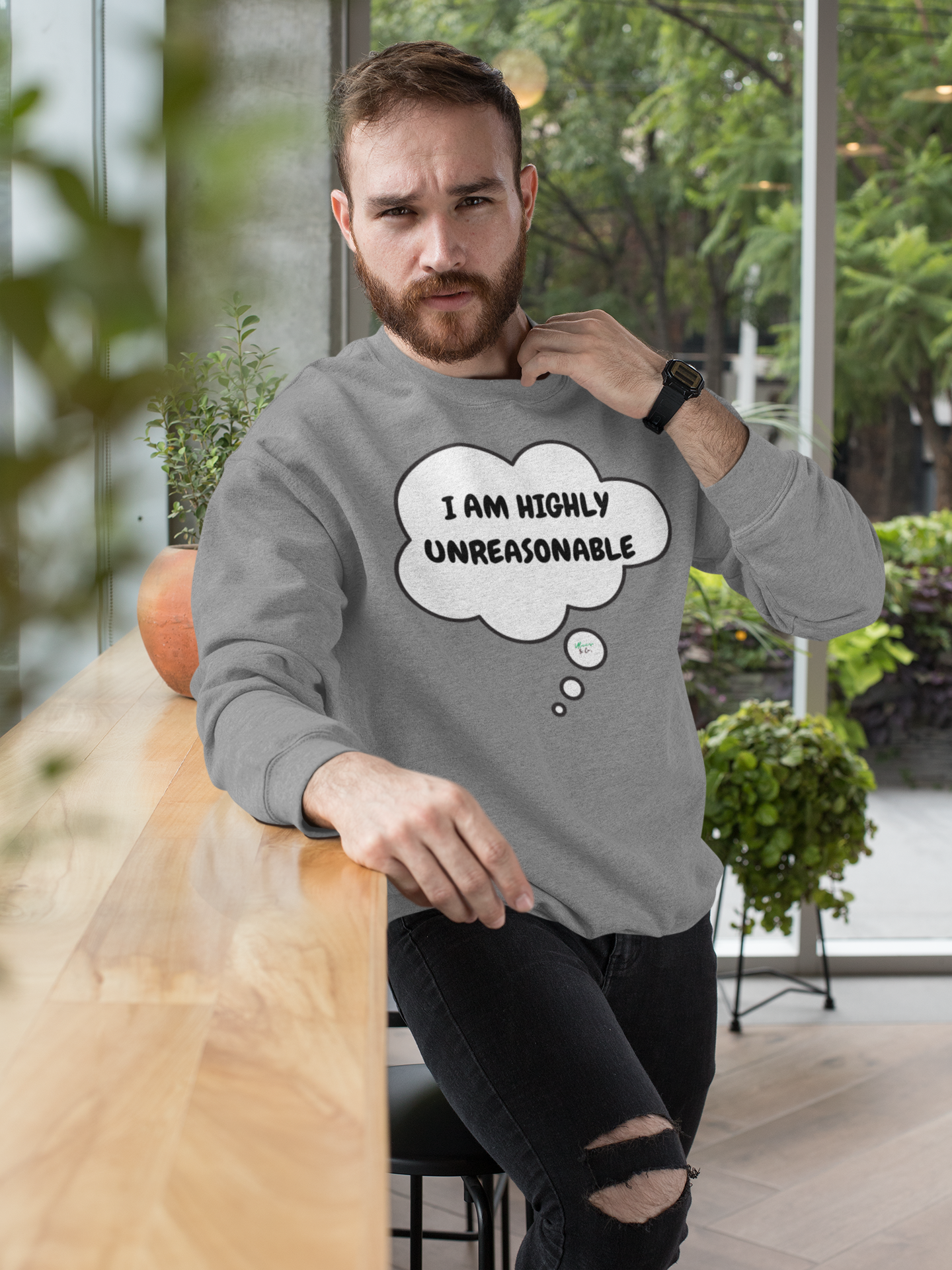 I AM HIGHLY UNREASONABLE SWEATSHIRT IN THOUGHT BUBBLE UNISEX CREWNECK PULLOVER SWEATSHIRT FUNNY SAYINGS SWEATER SARCASTIC SAYINGS SWEATSHIRTS FOR WOMEN SWEATSHIRTS FOR MEN