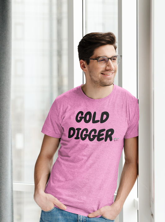 GOLD DIGGER T-SHIRT UNIQUE GRAPHIC UNISEX TEXT ONLY SHIRT CASUAL STREETWEAR FASHION FUNNY SAYINGS TEES SARCASTIC SAYINGS T-SHIRT HILARIOUS SHIRTS SARCASM TEES BIRTHDAY GIFTS FOR WOMEN GIFT FOR MEN CLOTHING BRAND