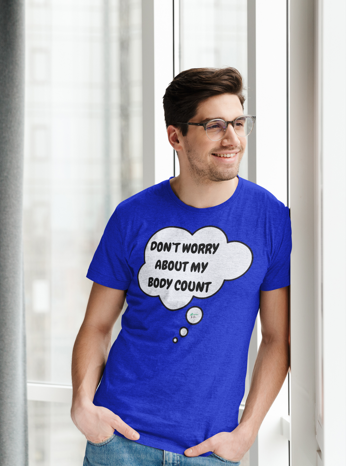 DON'T WORRY ABOUT MY BODY COUNT T-SHIRT UNIQUE GRAPHIC UNISEX IN THOUGHT BUBBLE DESIGN SHIRT CASUAL STREETWEAR FASHION FUNNY SAYINGS TEES SARCASTIC TEES BIRTHDAY GIFTS WOMEN SHIRTS FOR MEN