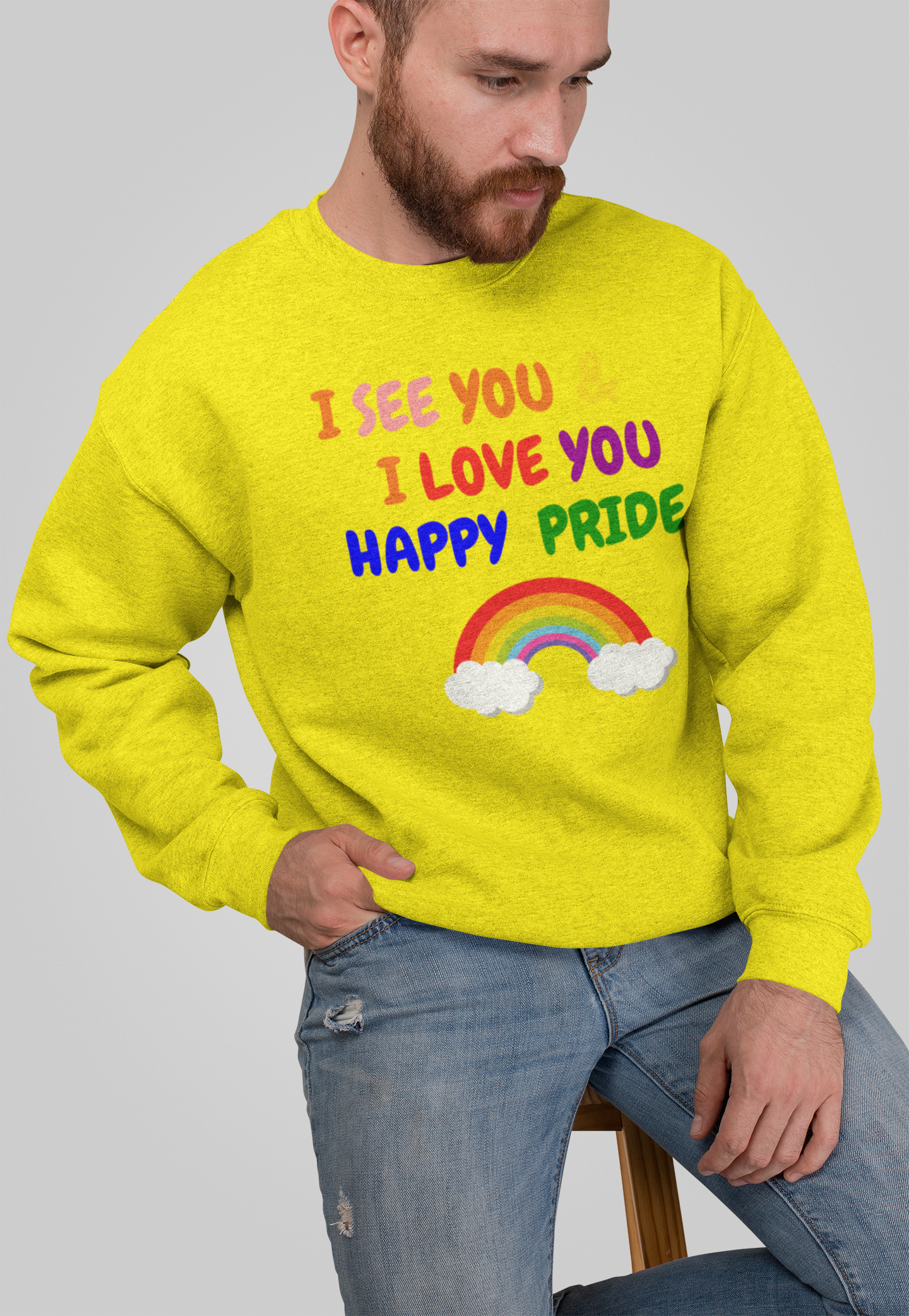 PRIDE RAINBOW UNISEX PULLOVER SWEATSHIRTS LGBTQ GIFTS FOR EQUALITY EXPRESSING LOVE PRIDE CLOTHING FOR ALL INCLUSION PRIDE SWEATERS