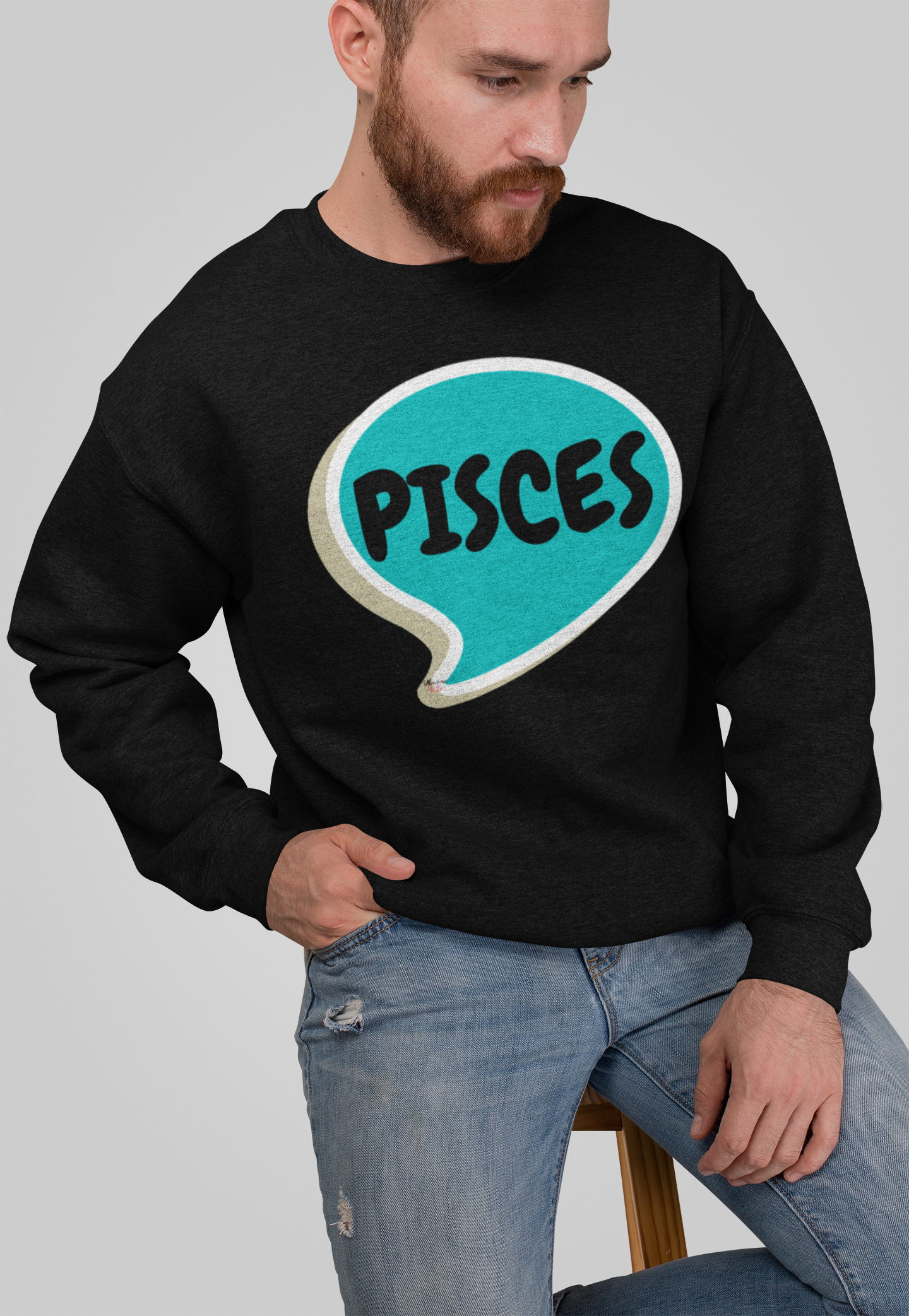 PISCES ZODIAC SIGN IN SPEECH BUBBLE UNISEX CREWNECK PULLOVER SWEATSHIRT HOROSCOPE PISCES ZODIAC SIGNS SWEATER ASTRONOMY PISCES SIGNS SWEATSHIRT PISCES ZODIAC SYMBOLS SWEATSHIRT PISCES SIGN ZODIAC SEASON