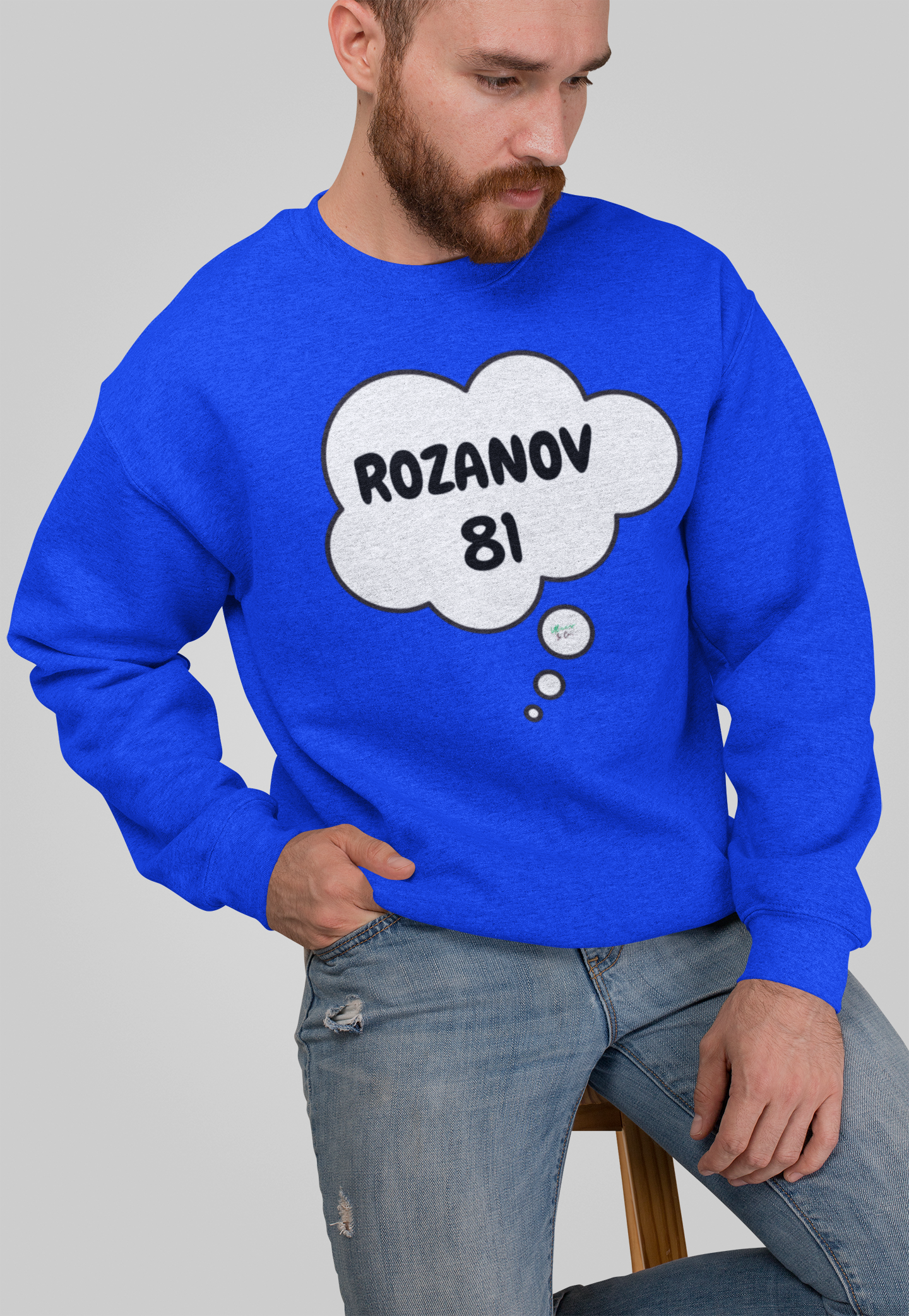 ROZANOV 81 SWEATSHIRT IN THOUGHT BUBBLE GRAPHIC UNISEX CREWNECK PULLOVER SWEATSHIRT HEATED RIVALRY SWEATER ILYA ROZANOV SWEATSHIRTS FOR WOMEN SWEATSHIRTS FOR MEN HOCKEY PLAYERS GIFT IDEAS JERSEY NUMBER T-SHIRT FAN MERCH HOCKEY ROMANCE